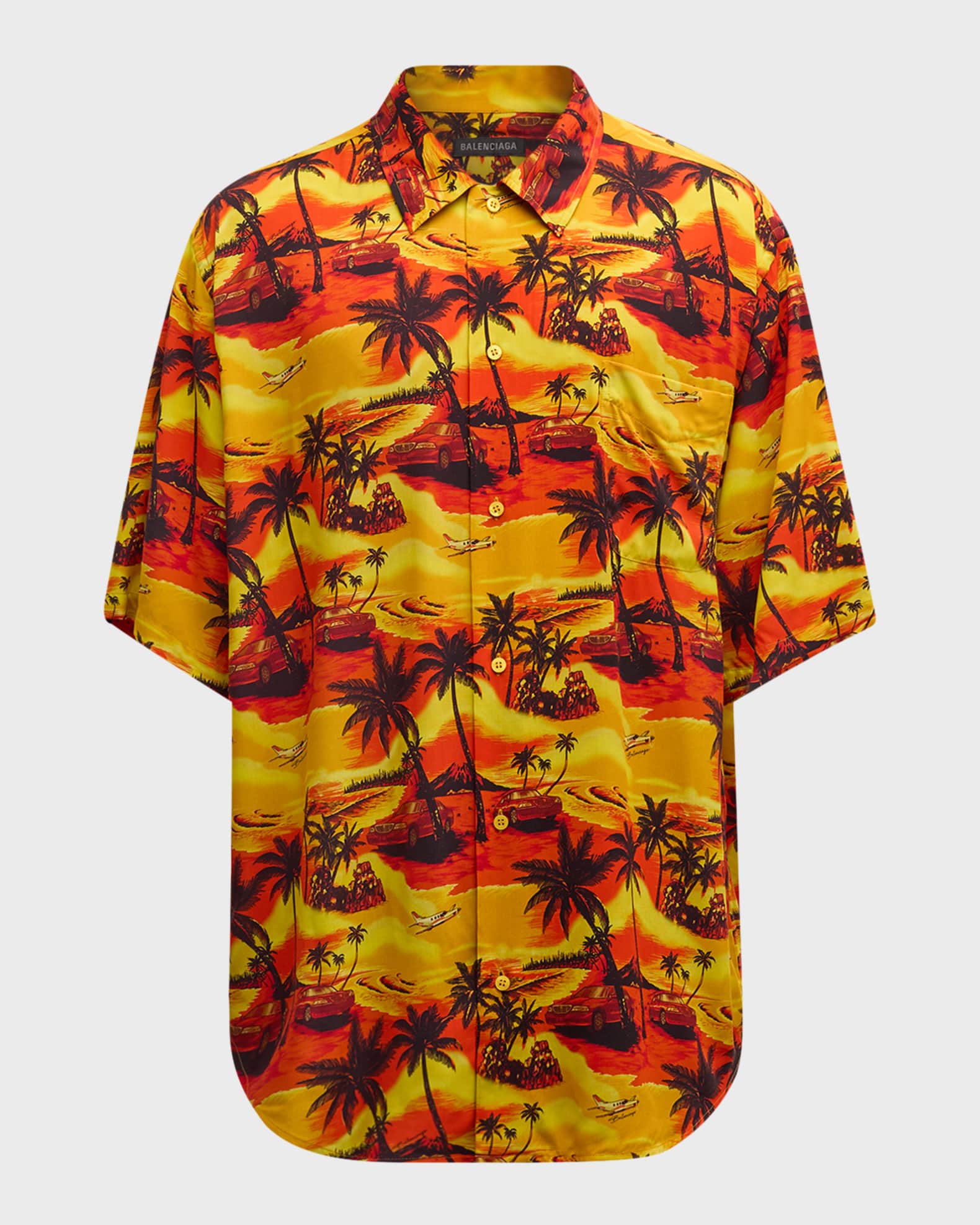 Men's Hawaiian Button-Down Shirt 0