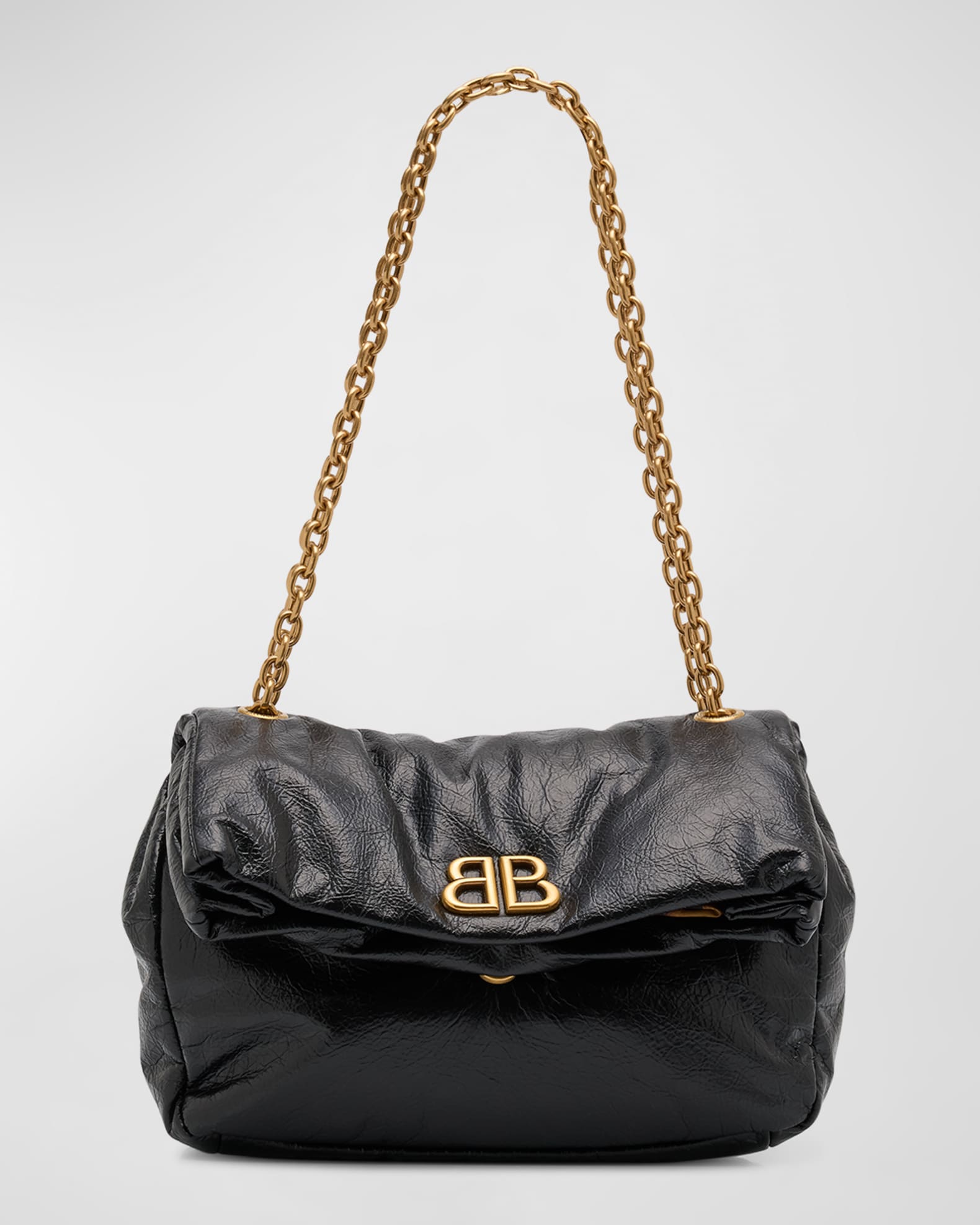 Balenciaga Monaco Small Plus Calfskin Shoulder Bag