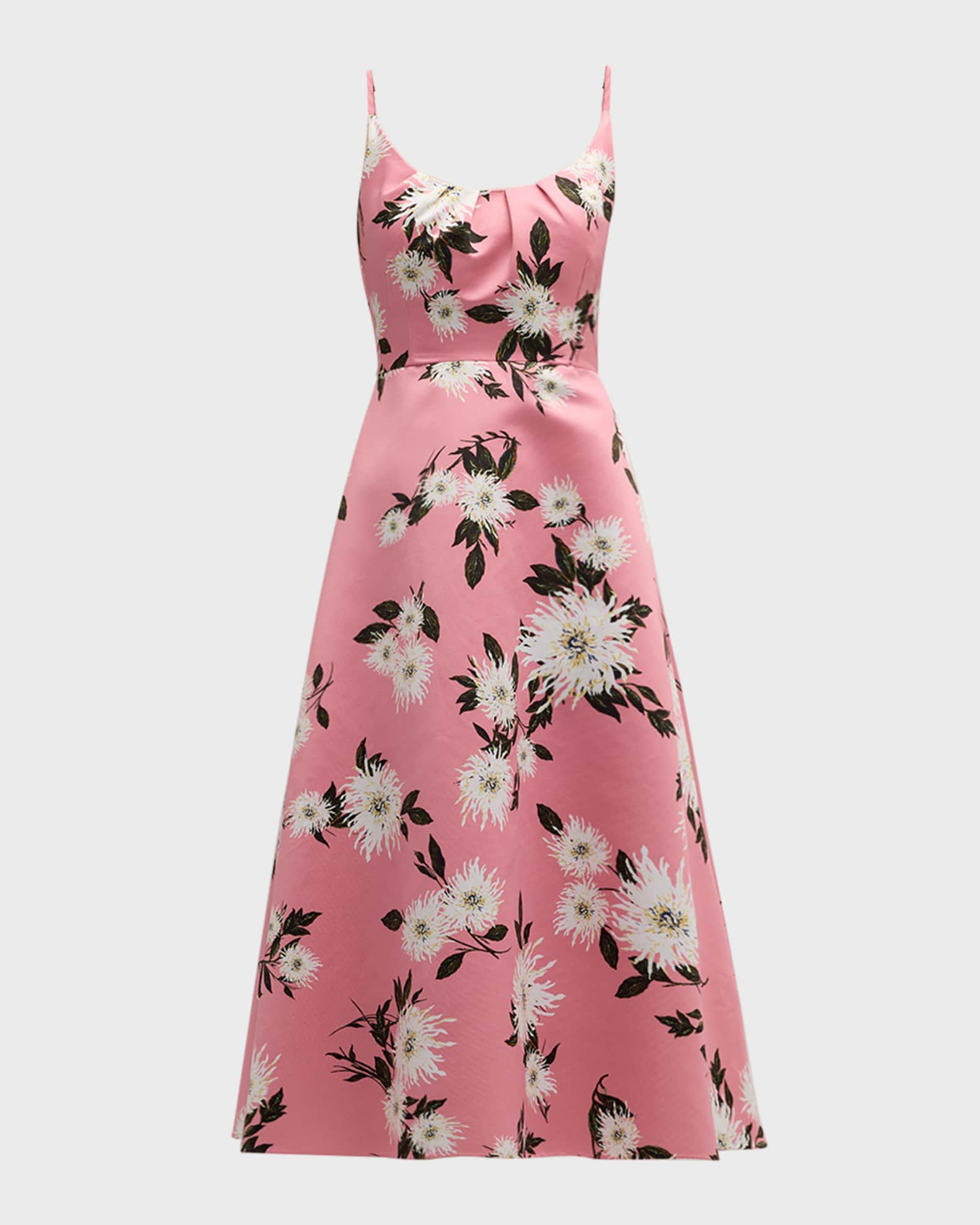 Sleeveless floral midi dress best sale