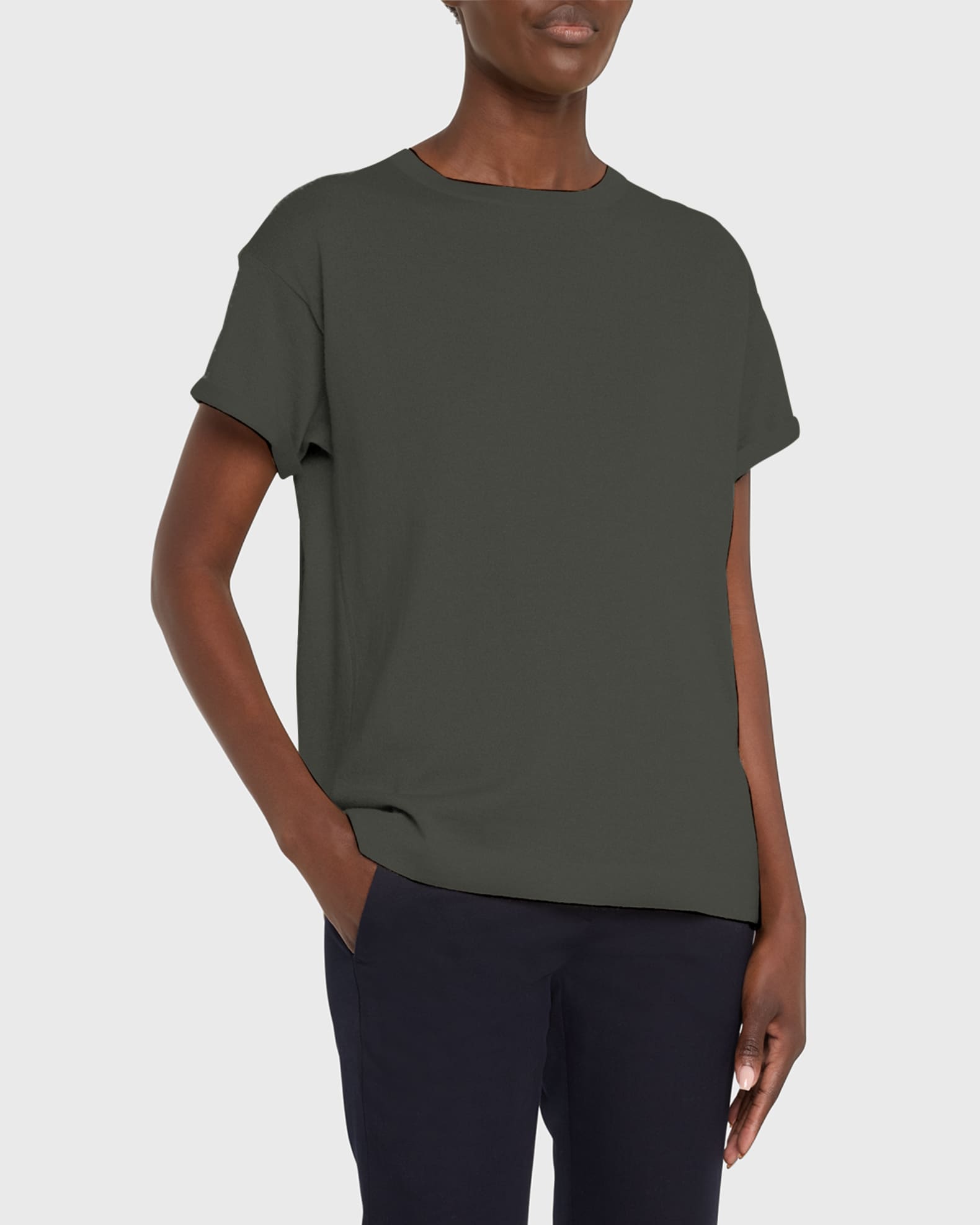 Brunello Cucinelli Cashmere-Blend Knit Lurex T-Shirt