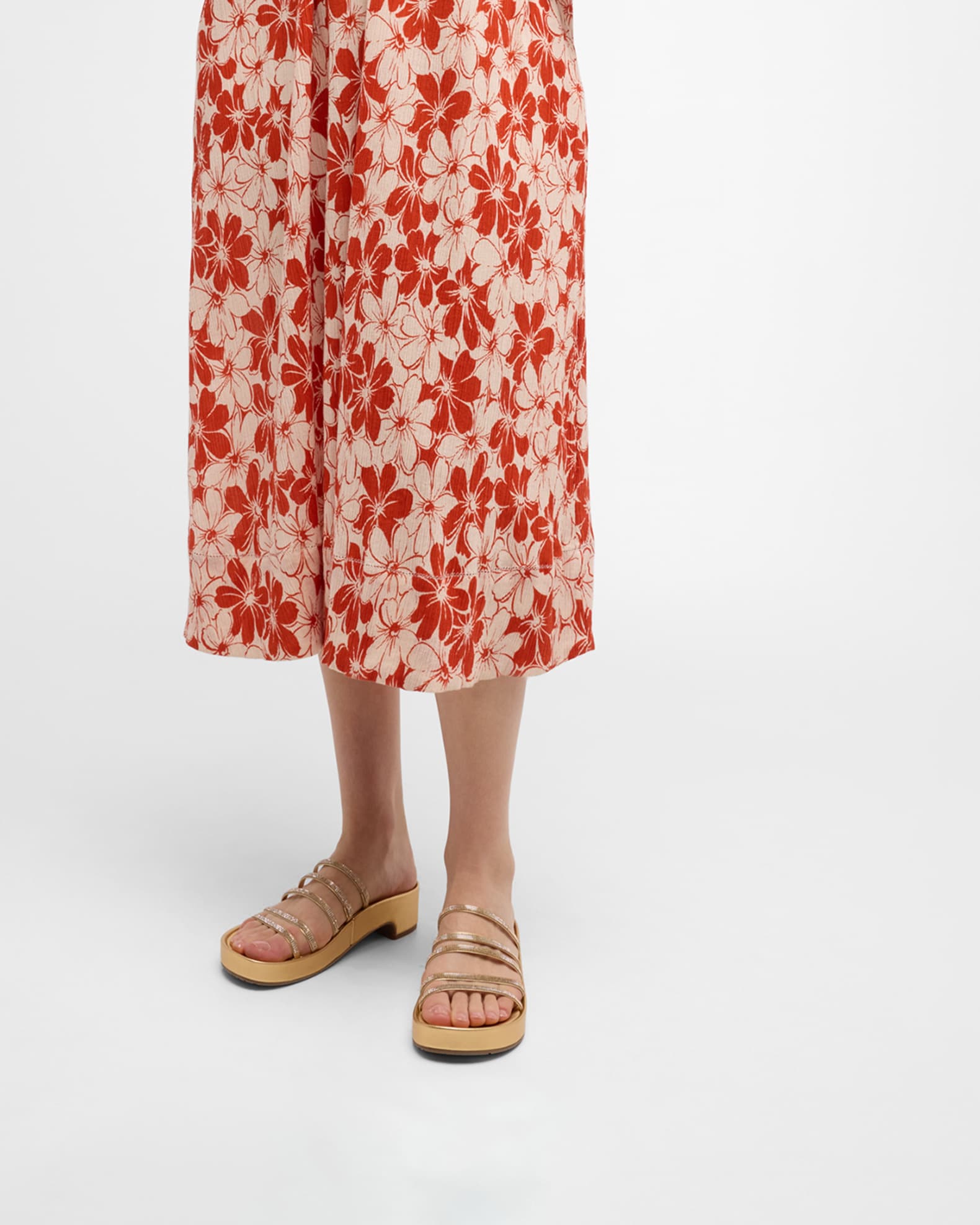 Laryn Crystal Five-Strap Slide Sandals 1