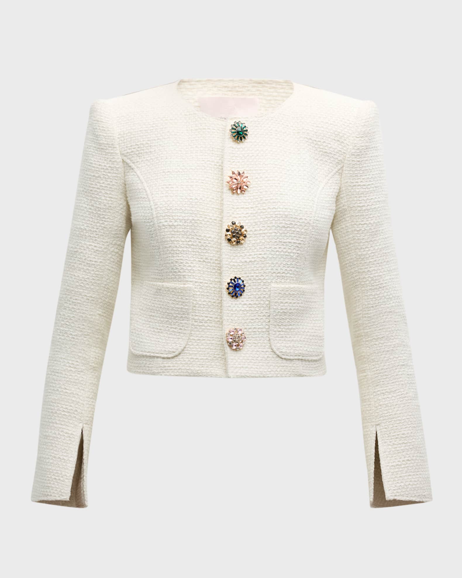 Cinq a Sept Randi Cropped Cotton Bouclé Jacket