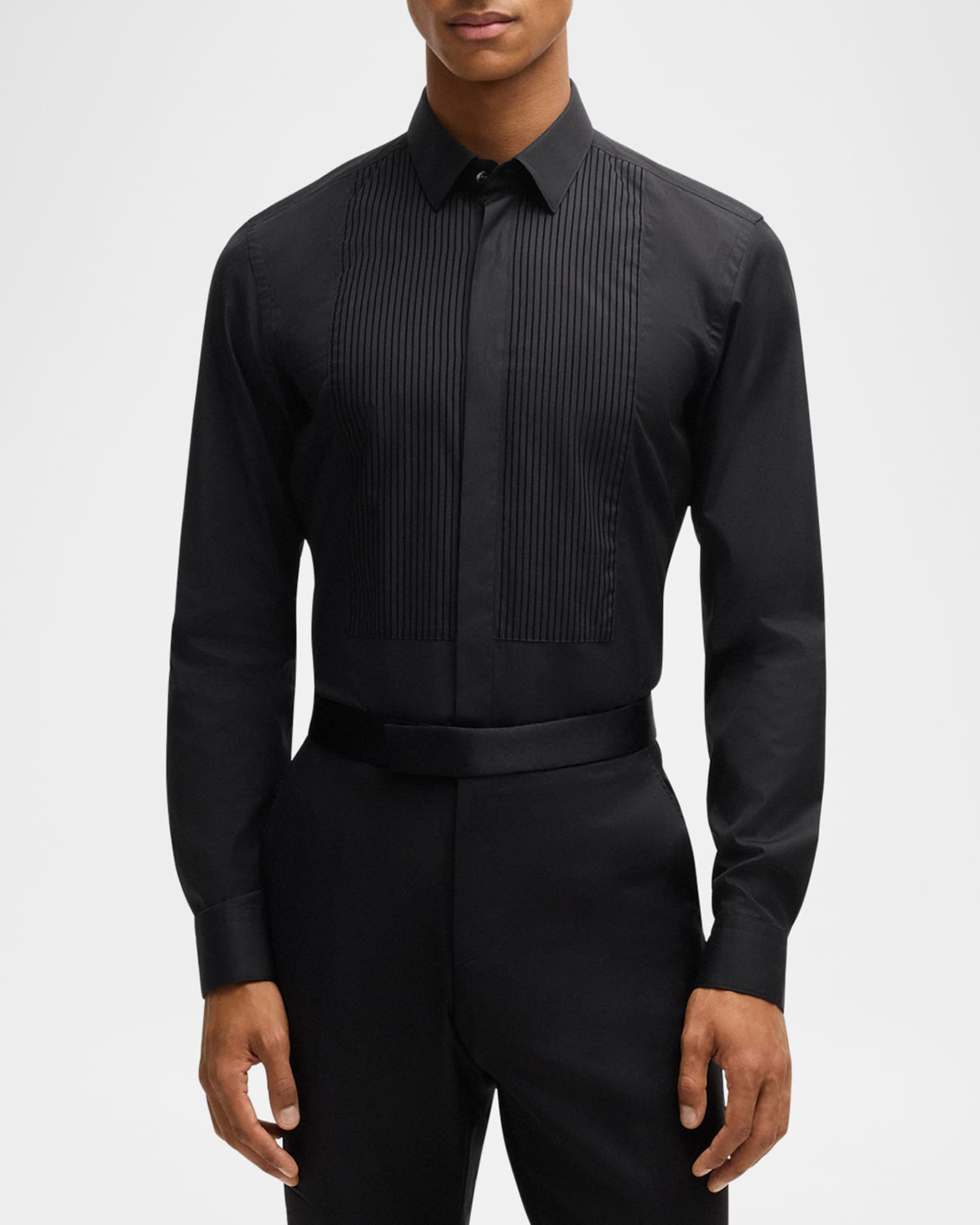 Men's Hank Pleated-Front Tuxedo Shirt 1