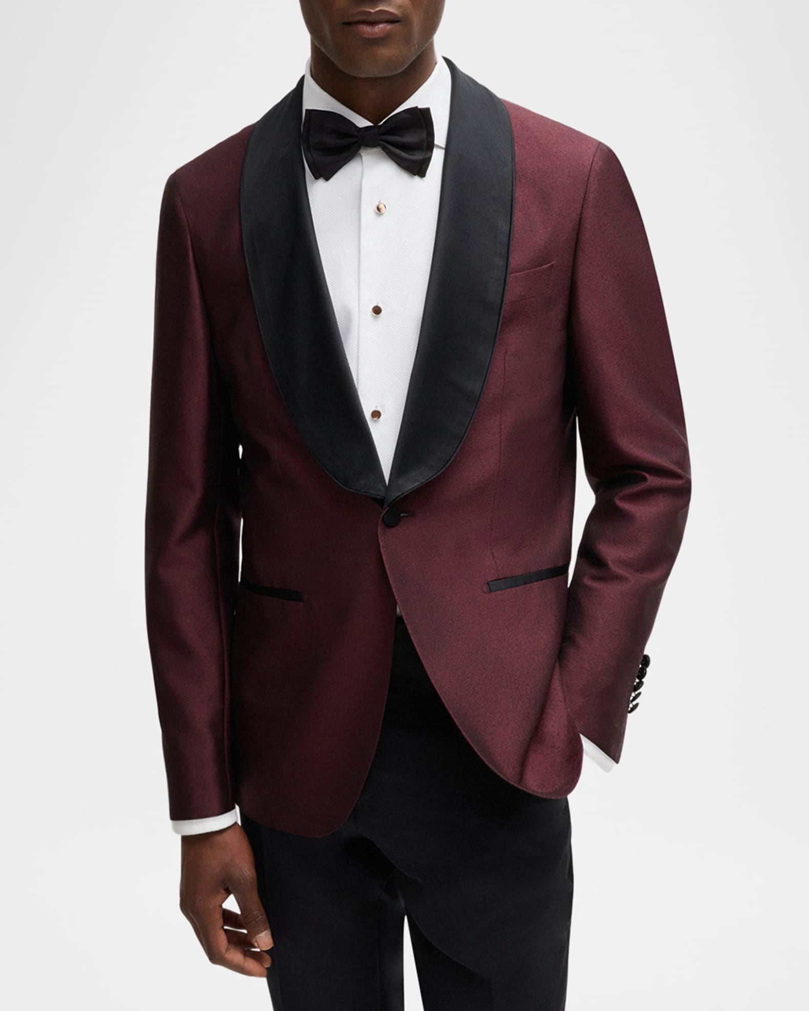 Men's Heston Silk Shawl Lapel Tuxedo Jacket 1