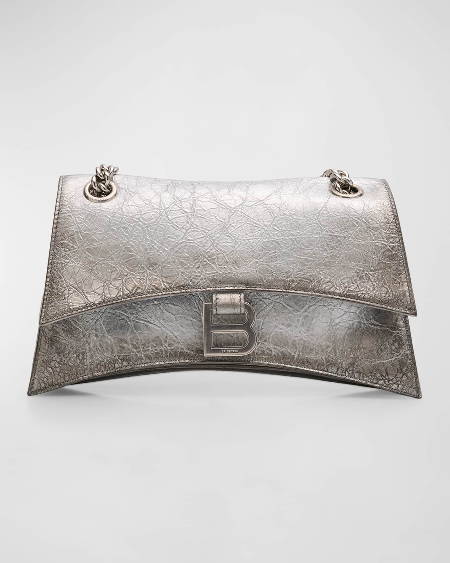 【関税＆送料込み】Balenciaga Crush Small Shoulder Bag Crush Small leather shoulder bag in black - Balenciaga