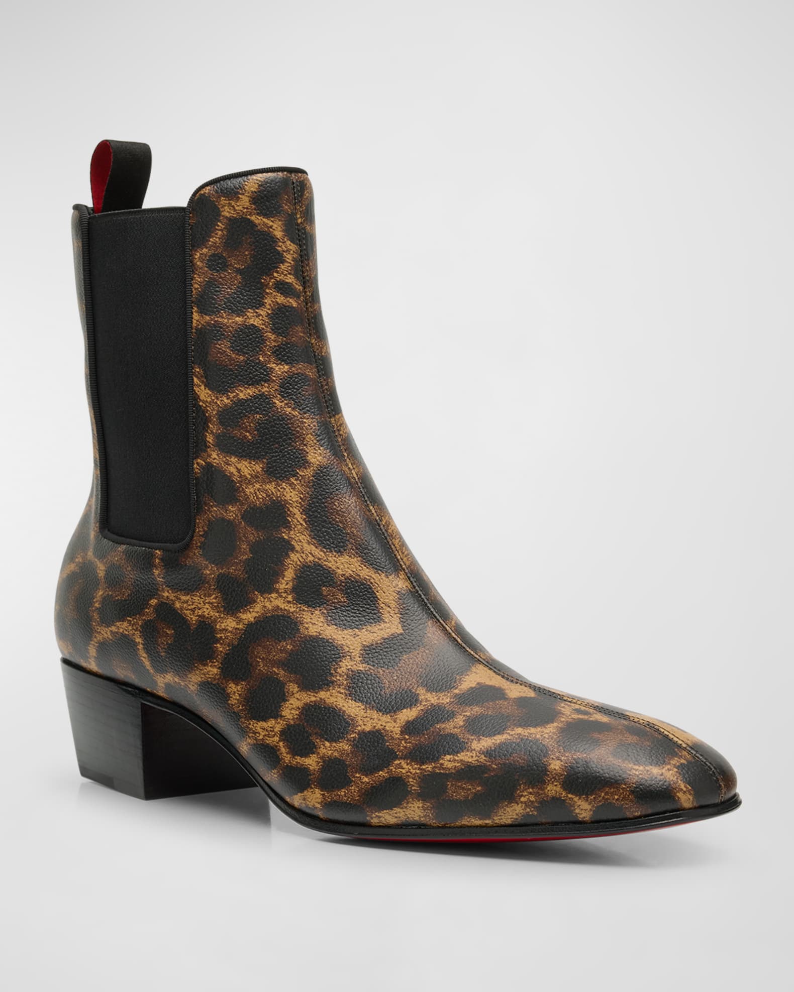 Mens cheetah print boots best sale