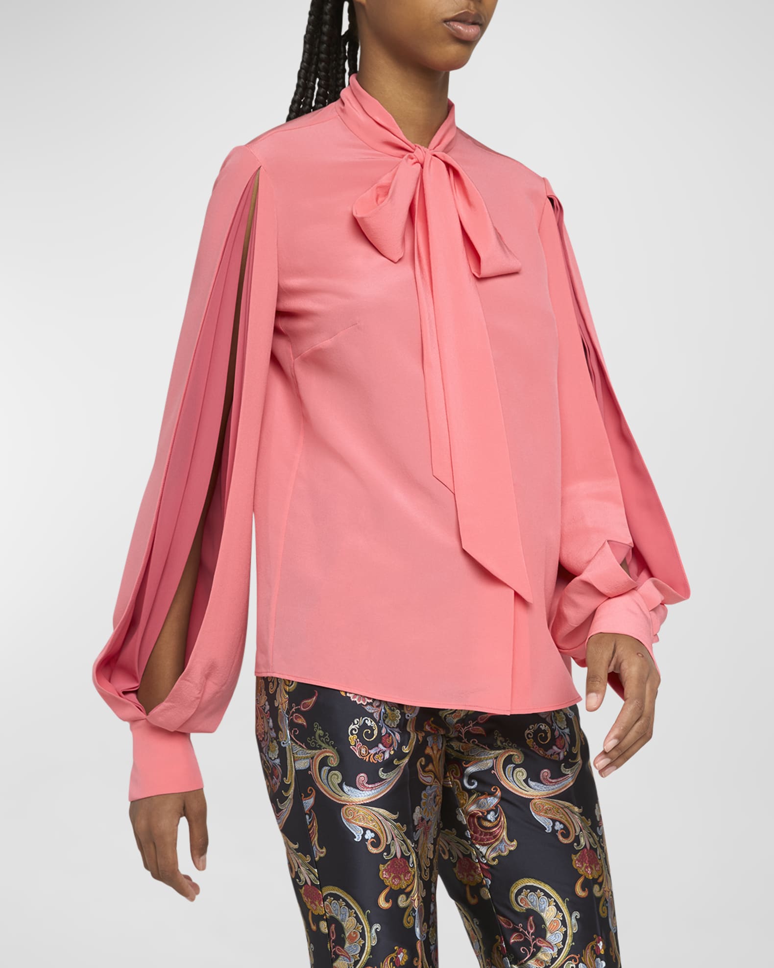Slit sleeve blouse hotsell