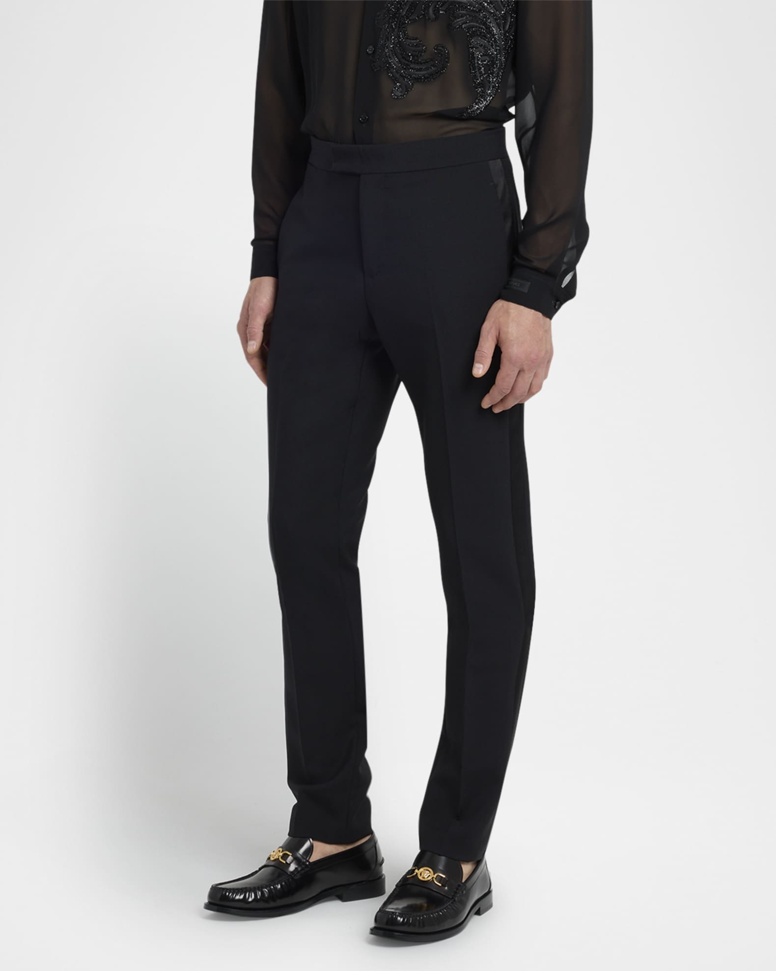 Men's Wool-Mohair Tuxedo Pants 1