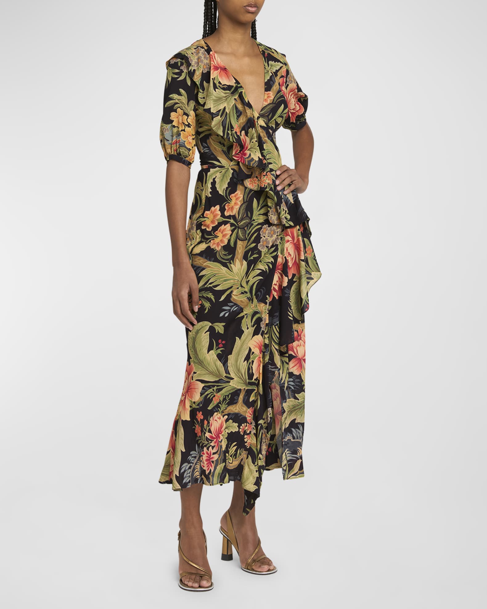 Neiman marcus wrap dress cheap