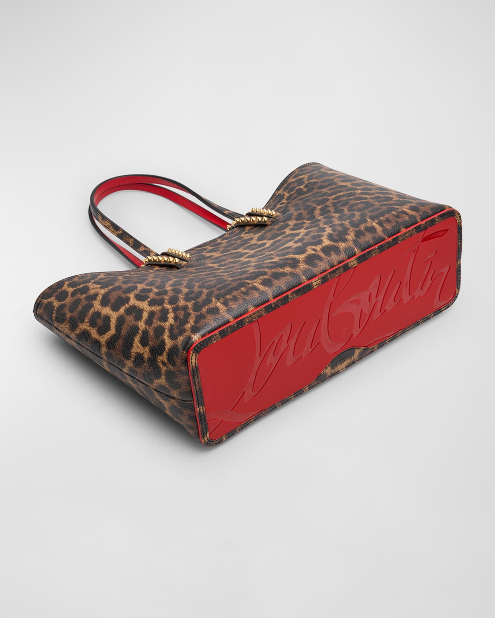 Christian Louboutin Cabata Small Leopard Print Leather Tote Bag Neiman Marcus