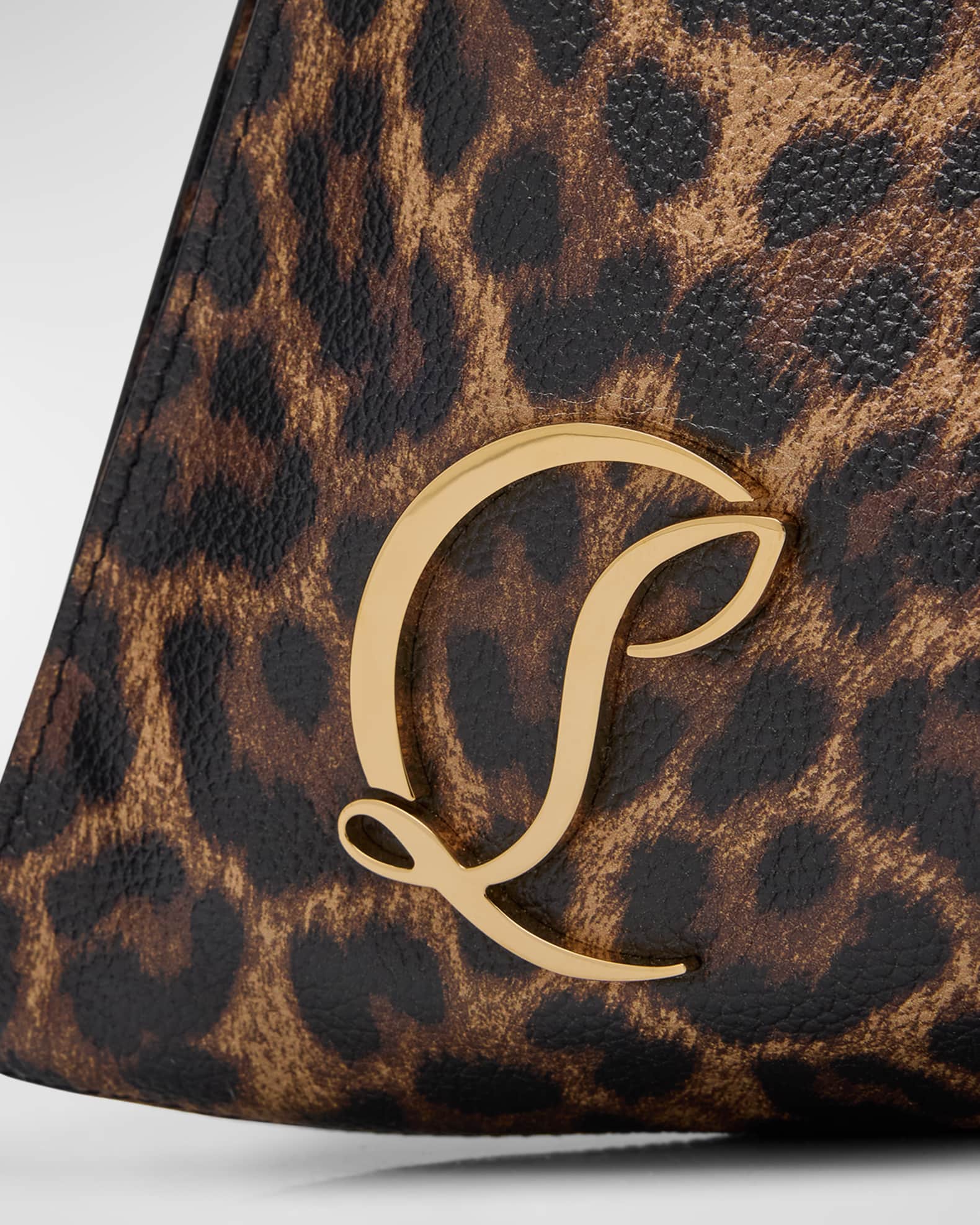 Christian Louboutin Le 54 Leopard-Print Leather Tote Bag