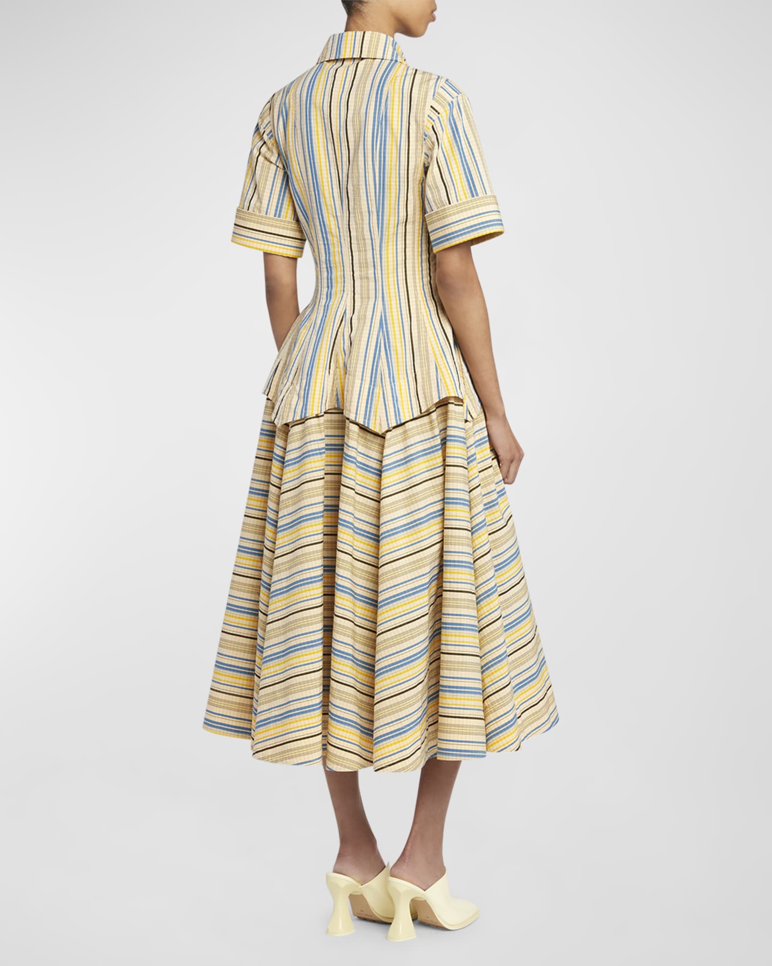 Check midi shirt dress 2025