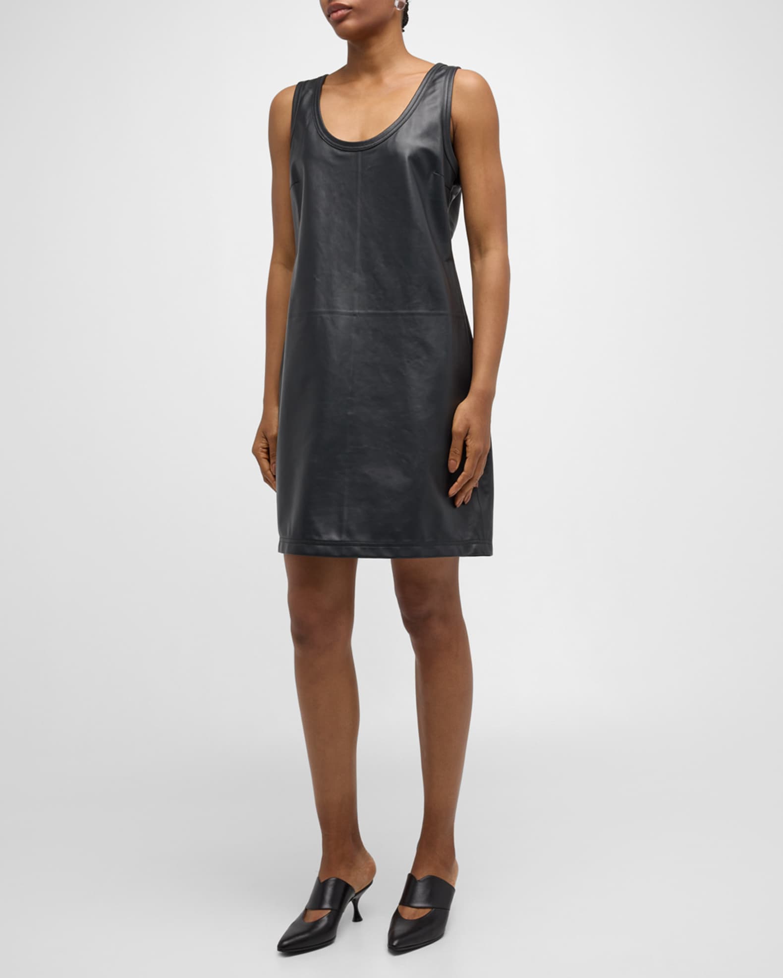 Bottega Veneta Nappa Leather Mini Tank Dress Neiman Marcus