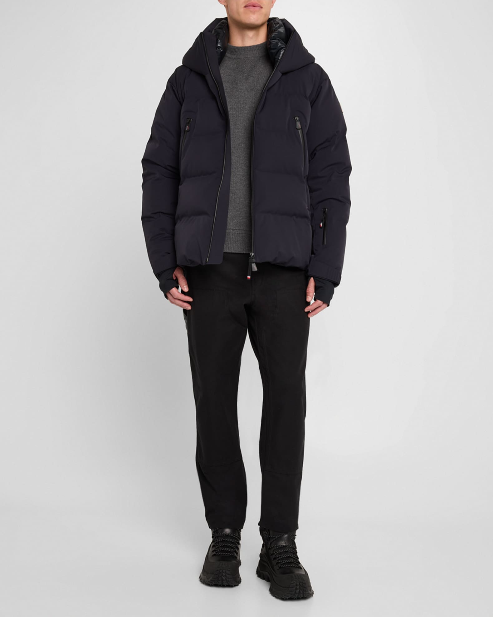 【本日特価】 Moncler Jacket Ski Down Hooded Fellberg Men's Grenoble ジャケット・アウター