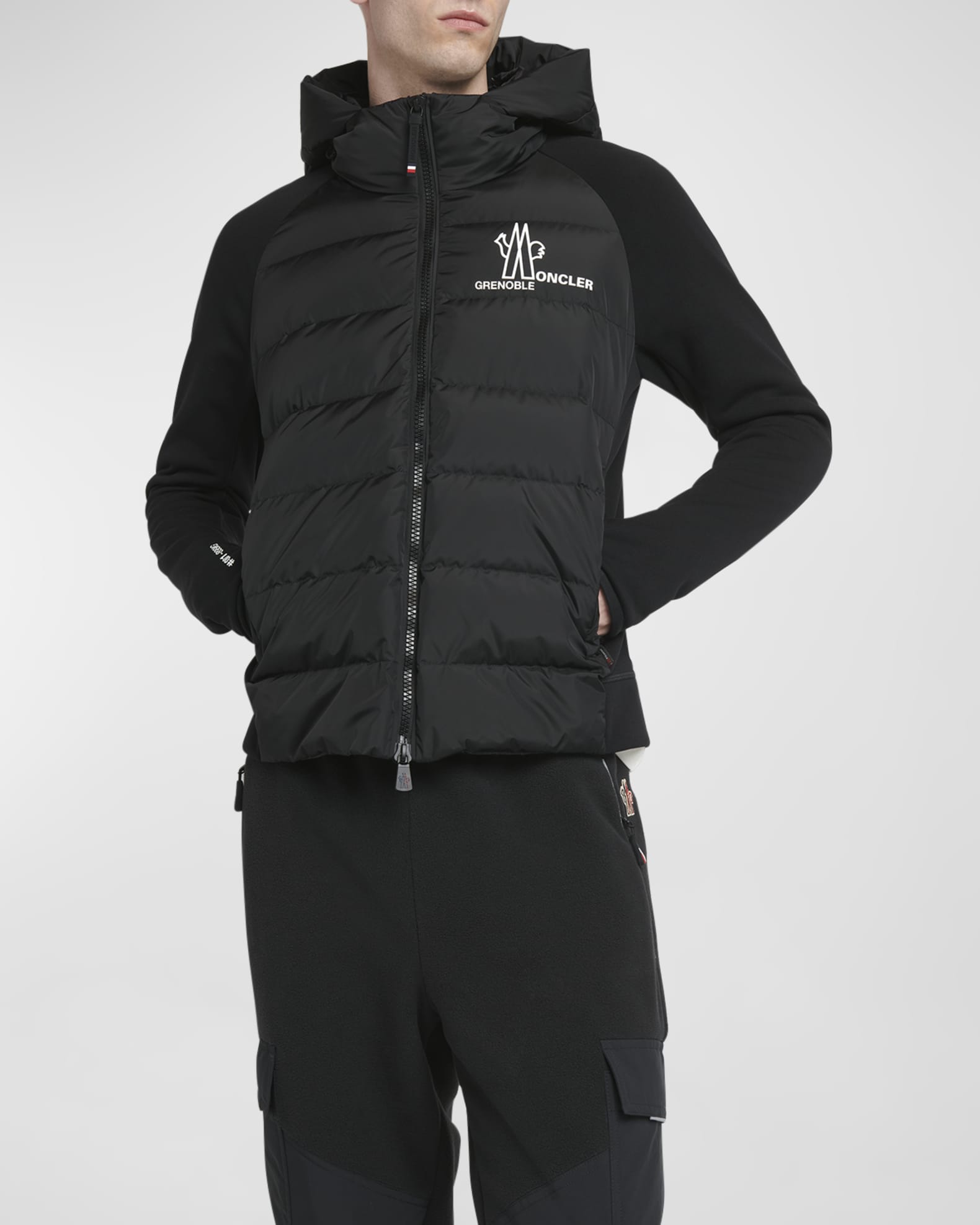 Moncler Grenoble Men's Padded Polartec Zip-Up Jacket