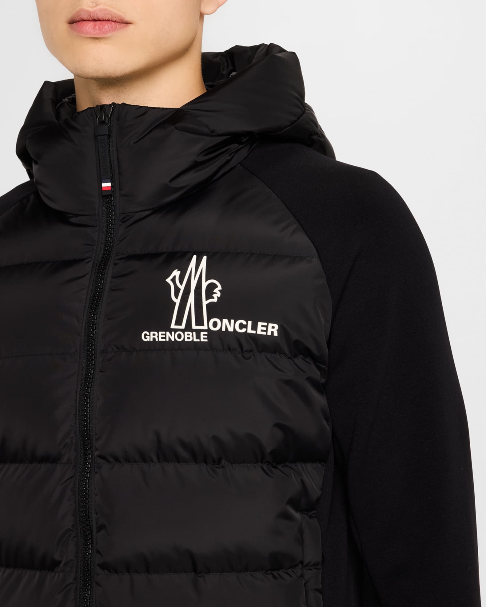 Moncler Grenoble Men's Padded Polartec Zip-Up Jacket
