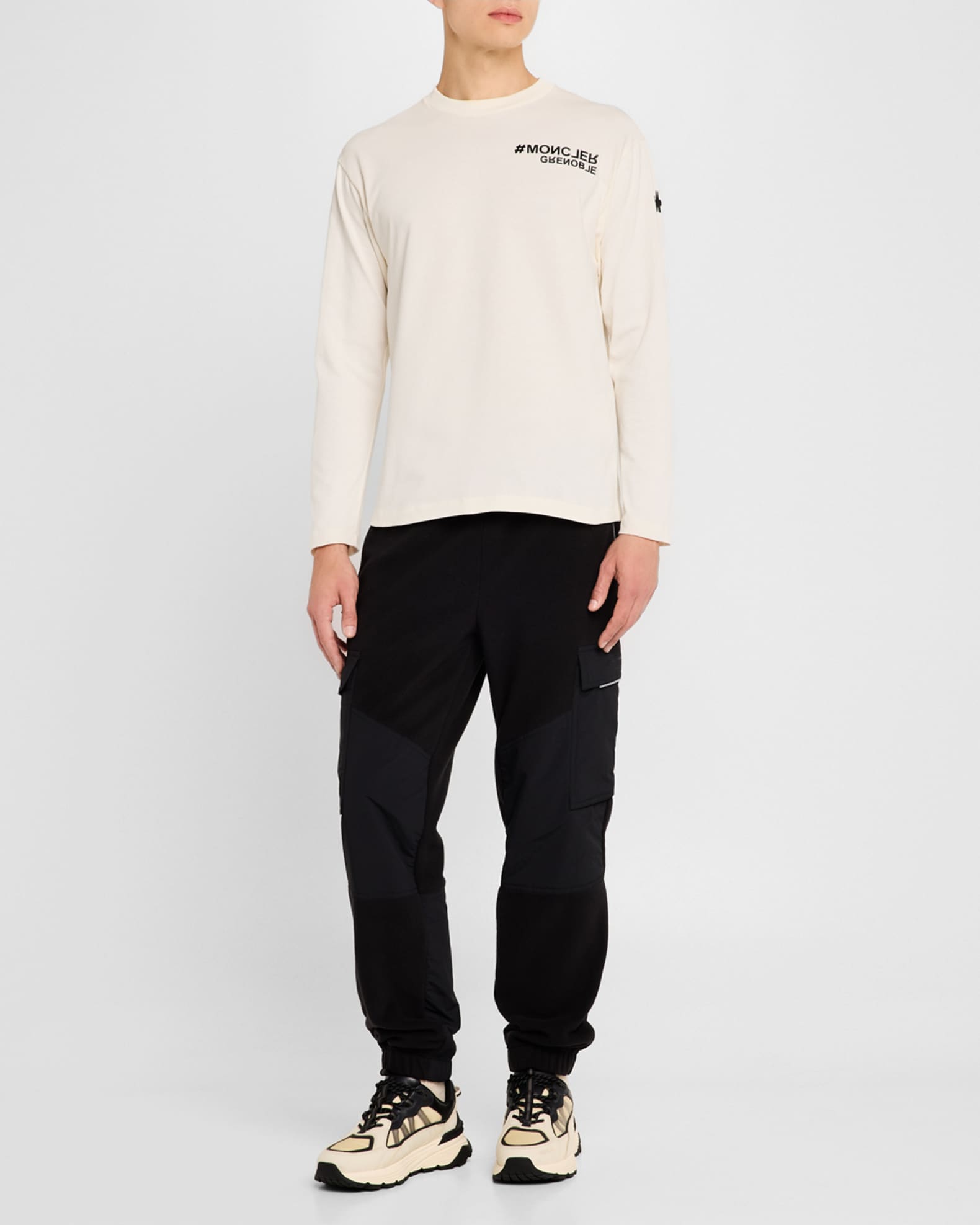 Tシャツ・カットソー MONCLER T-SHIRTS BLACK - WHITE T-Shirts, Polos & Long Sleeve Shirts for Men | Moncler US