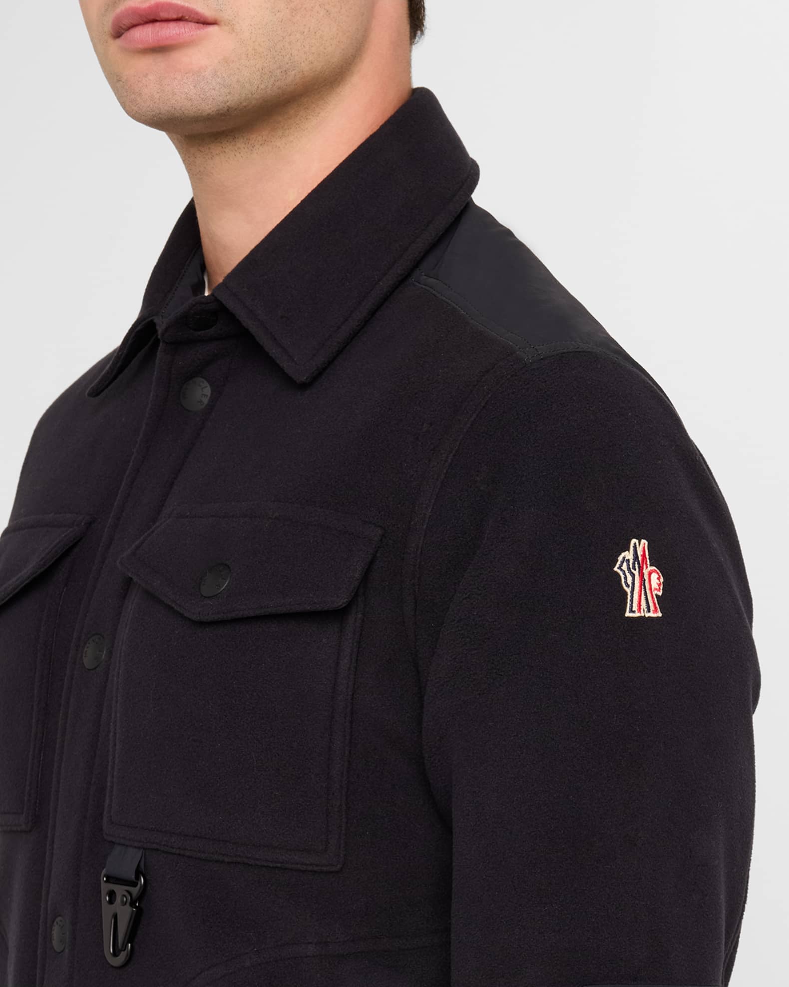 売れ筋がひ新作！ Fleece Men's Grenoble Moncler Overshirt Inserts Nylon with その他