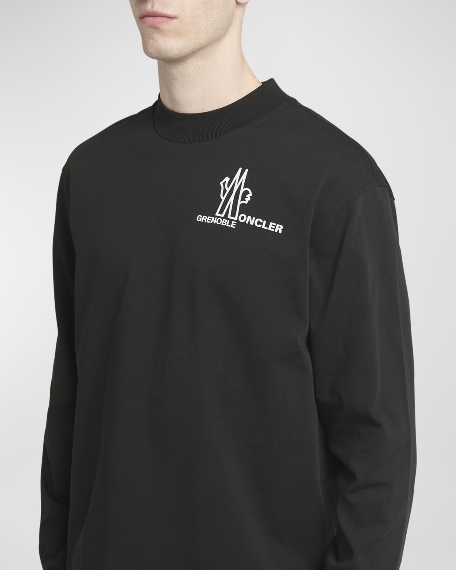 Moncler Grenoble Men's Graphic Logo T-Shirt with Back Panel