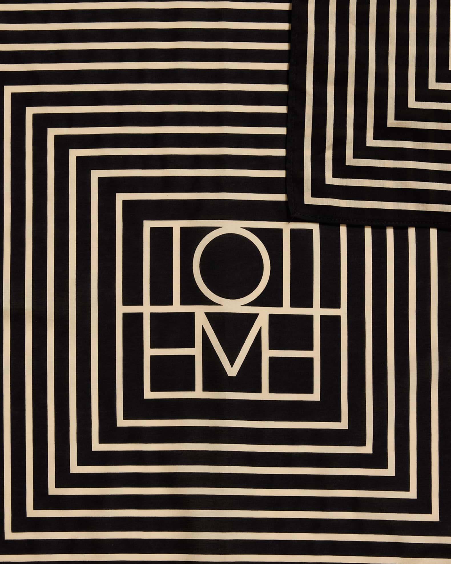 Toteme Centered Monogram Silk Square Scarf | Neiman Marcus