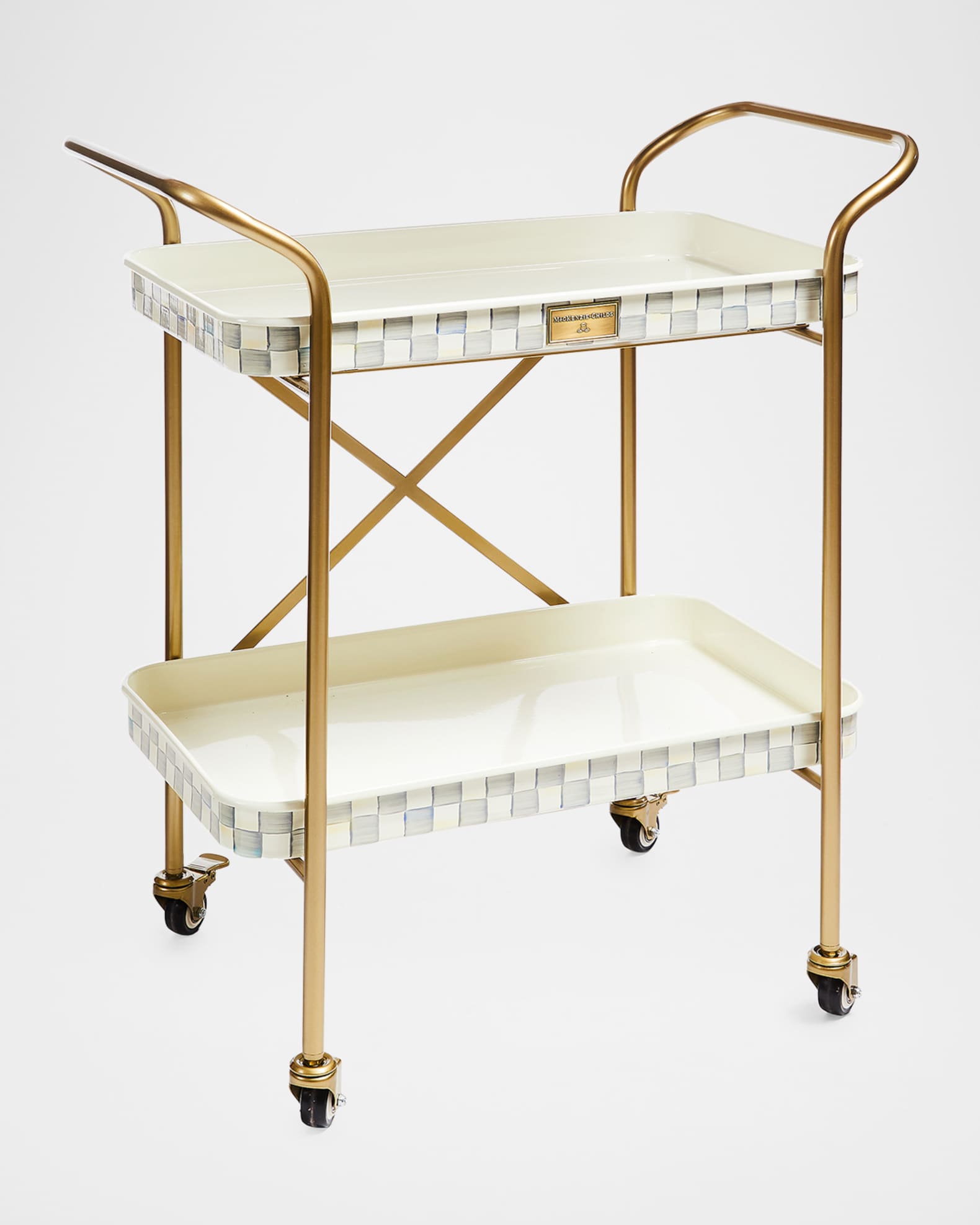 Sterling Check 2-Tier Kitchen Cart 0