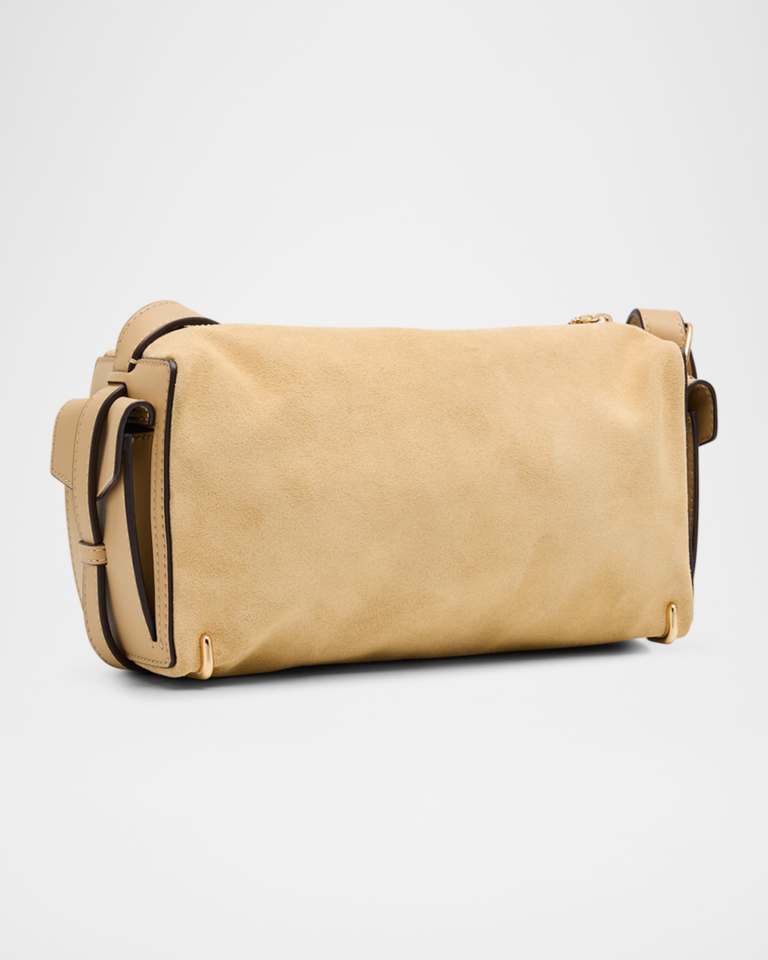 Cult Gaia Natasha Zip Suede & Leather Shoulder Bag | Neiman Marcus