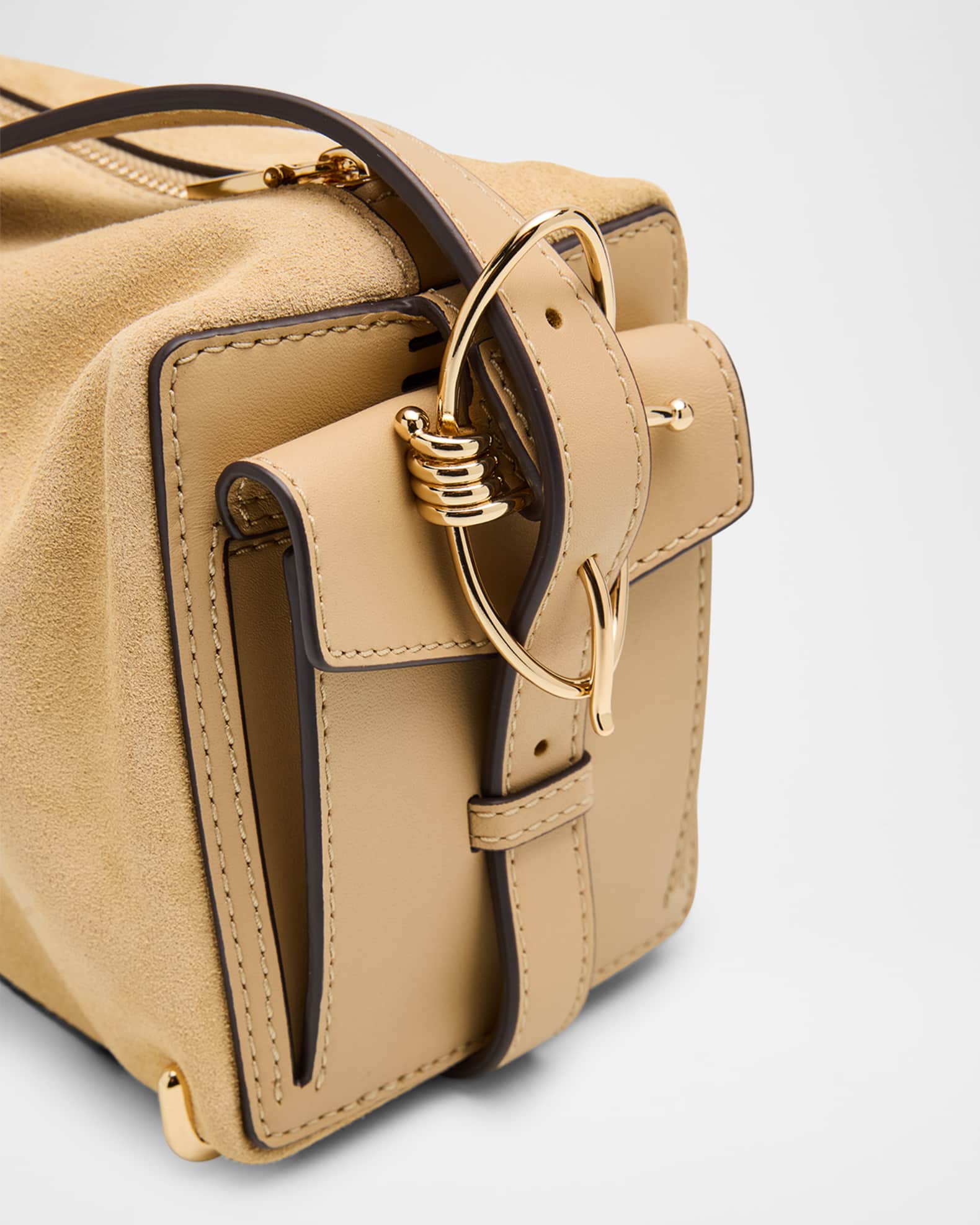 カンダタ Cult Gaia Natasha Zip Suede & Leather Shoulder Bag | Neiman Marcus