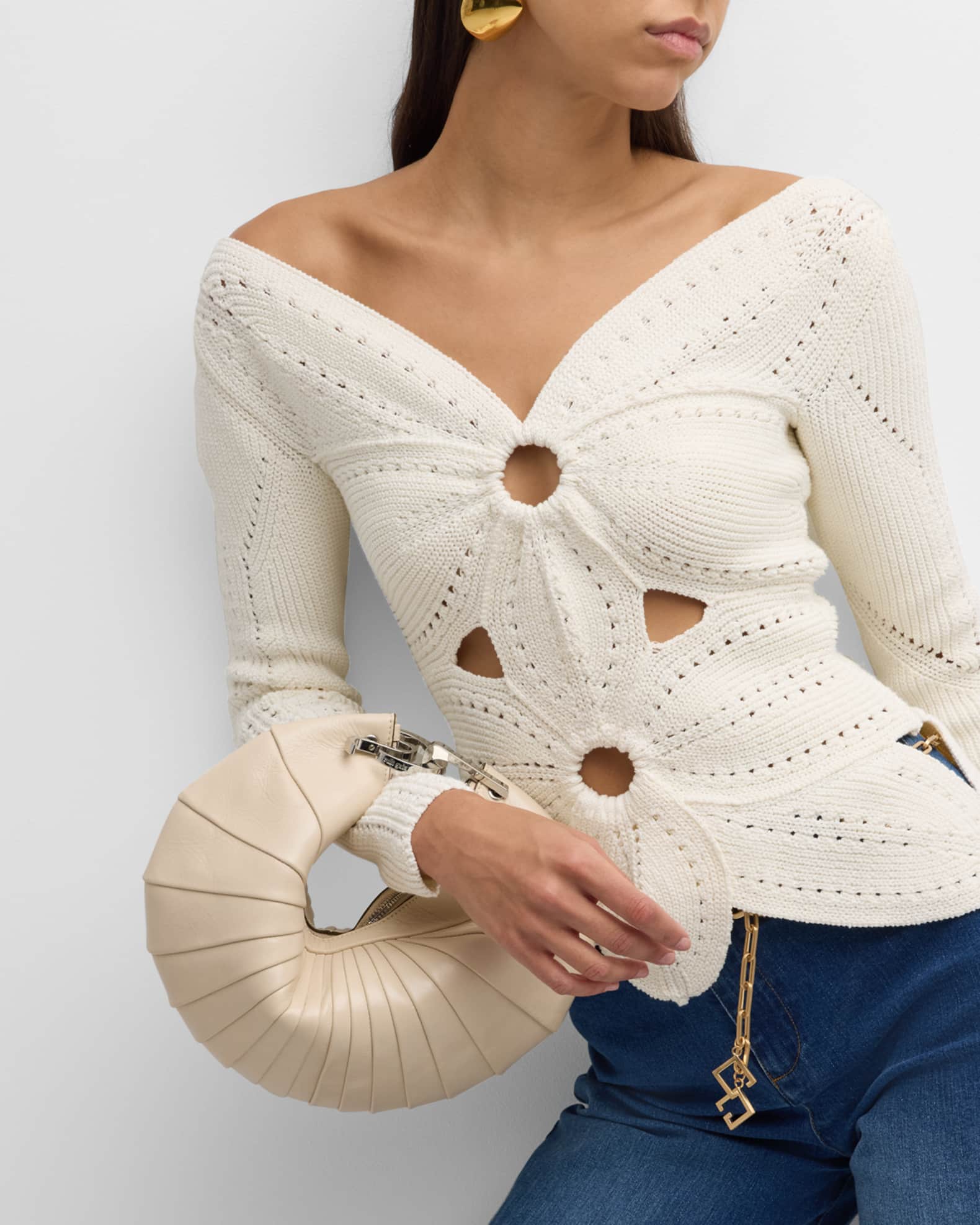 Ubah Shell Leather Clutch Bag 1