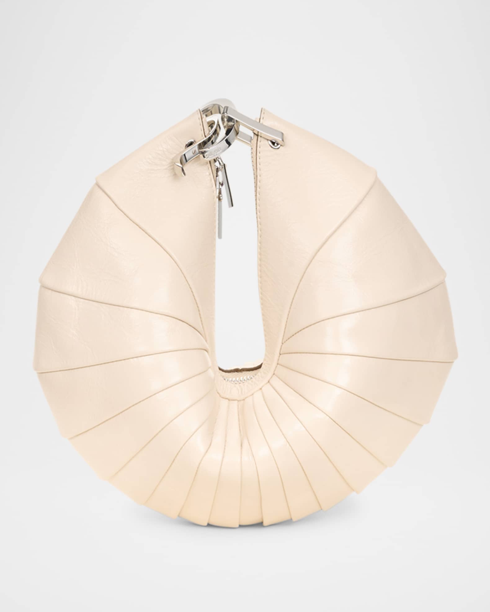 Ubah Shell Leather Clutch Bag 0