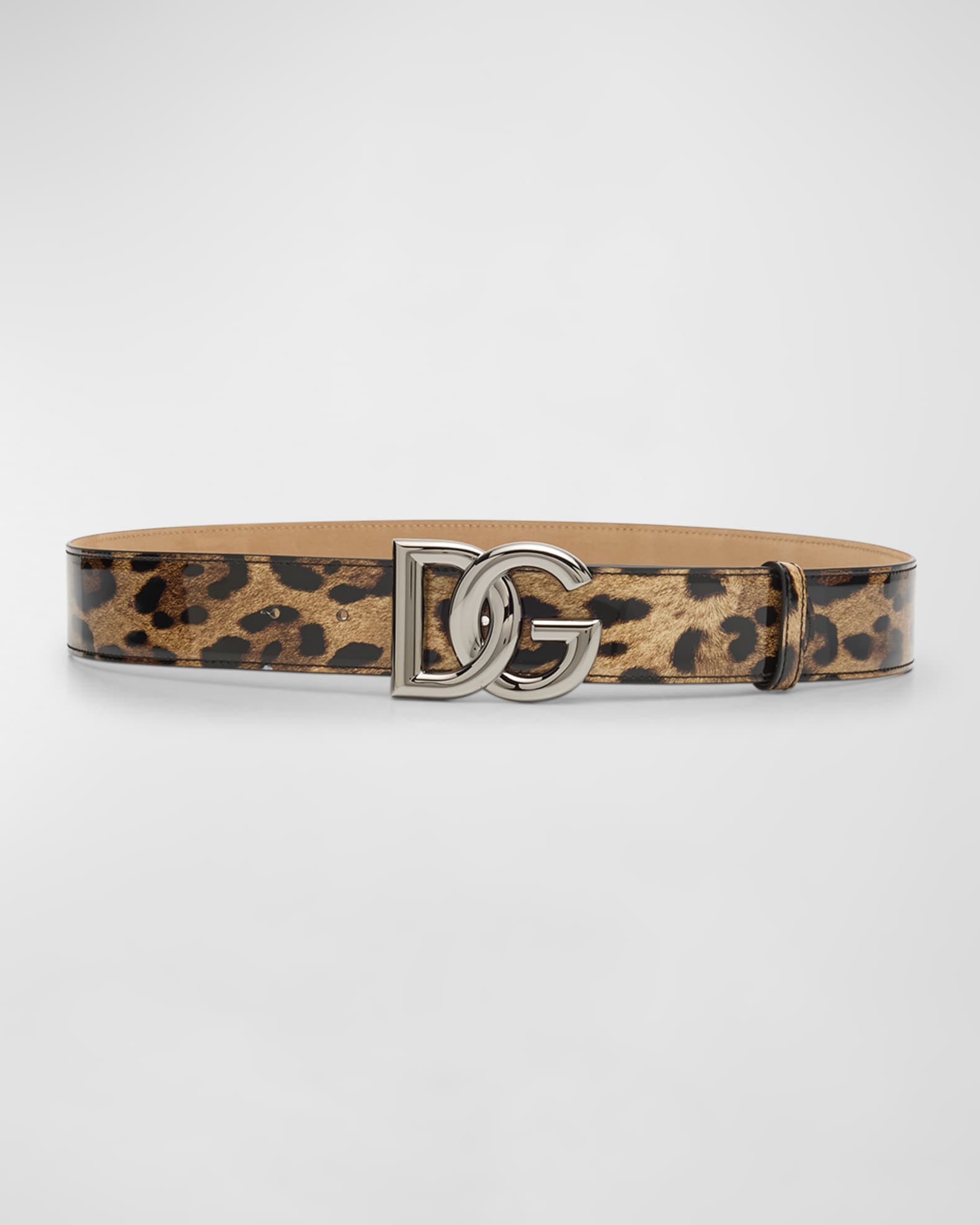 DG Leopard Patent Leather Belt 0