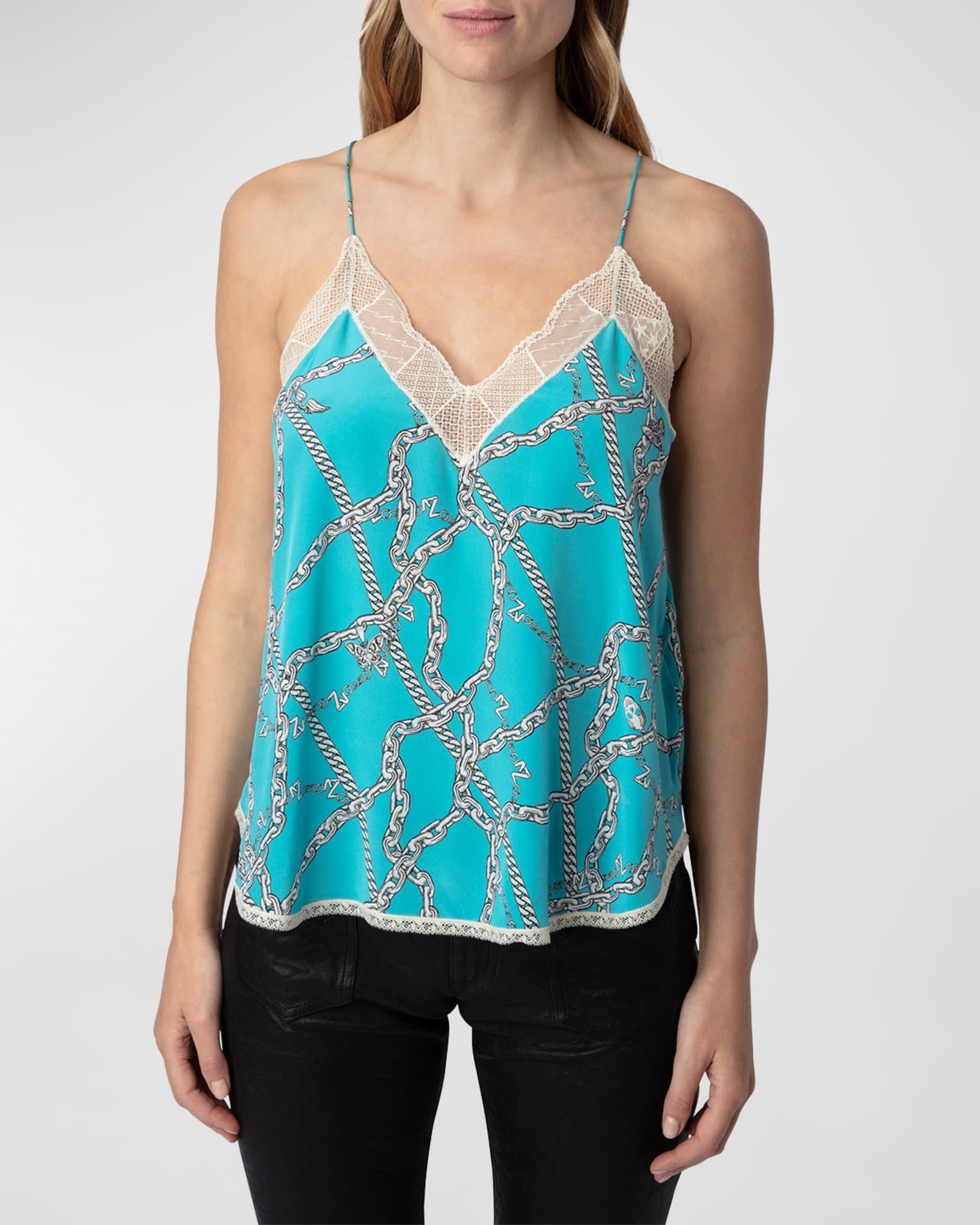 Zadig & Voltaire Christy Tiger Silk Camisole - Naturel main image 1