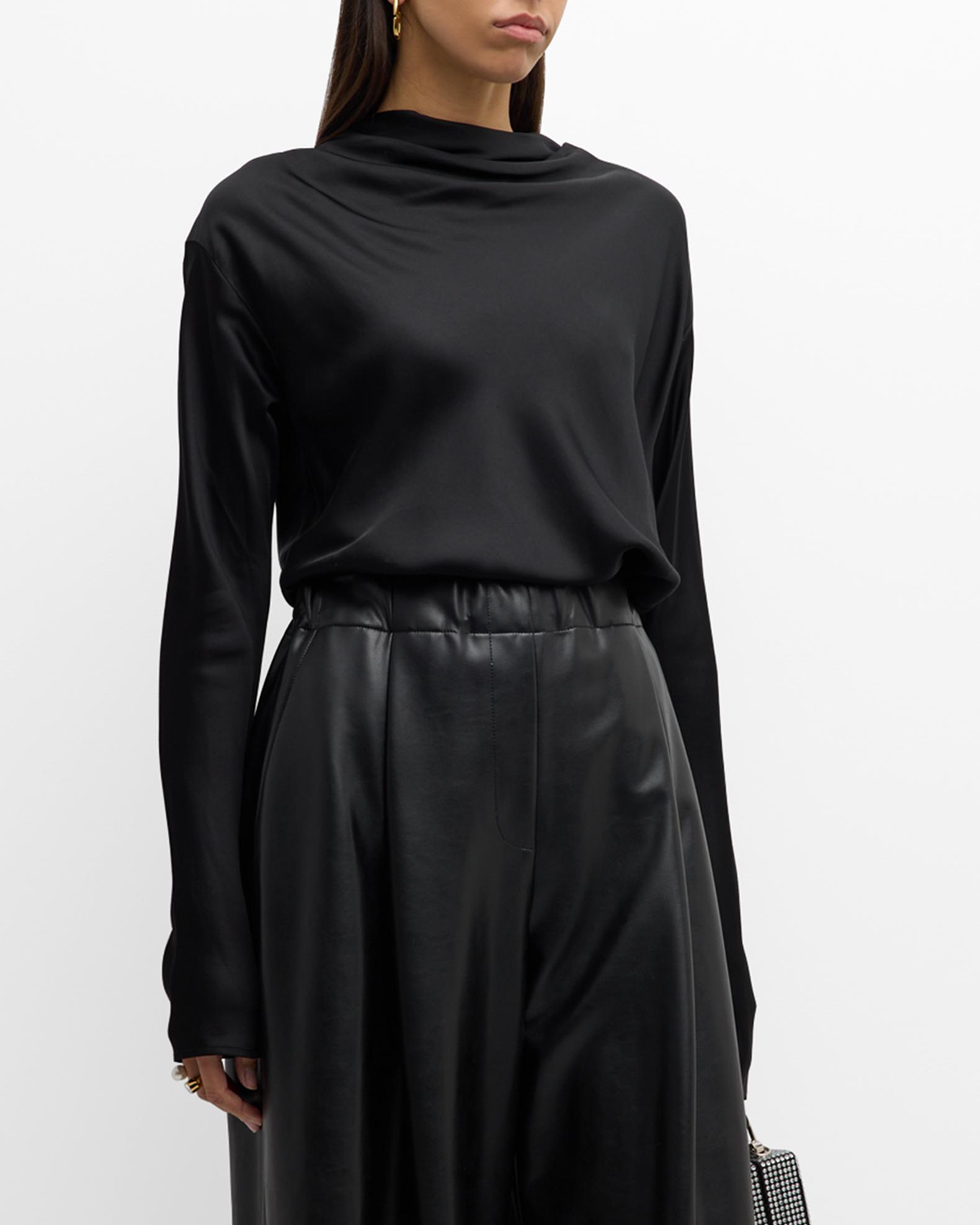 A.L.C. Georgia Cowl-Neck Cutout Top | Neiman Marcus