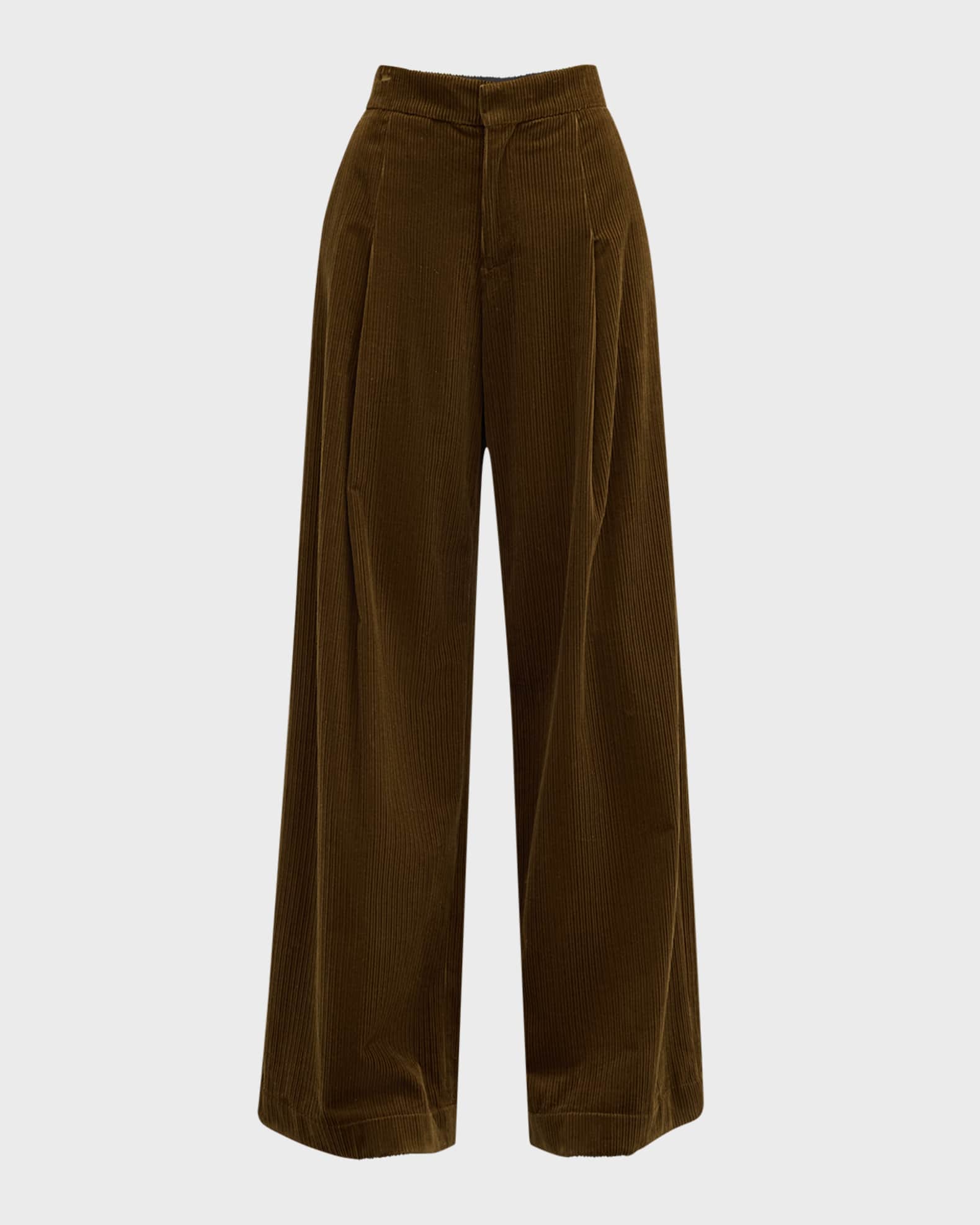 Andrew Wide-Leg Corduroy Pants 0