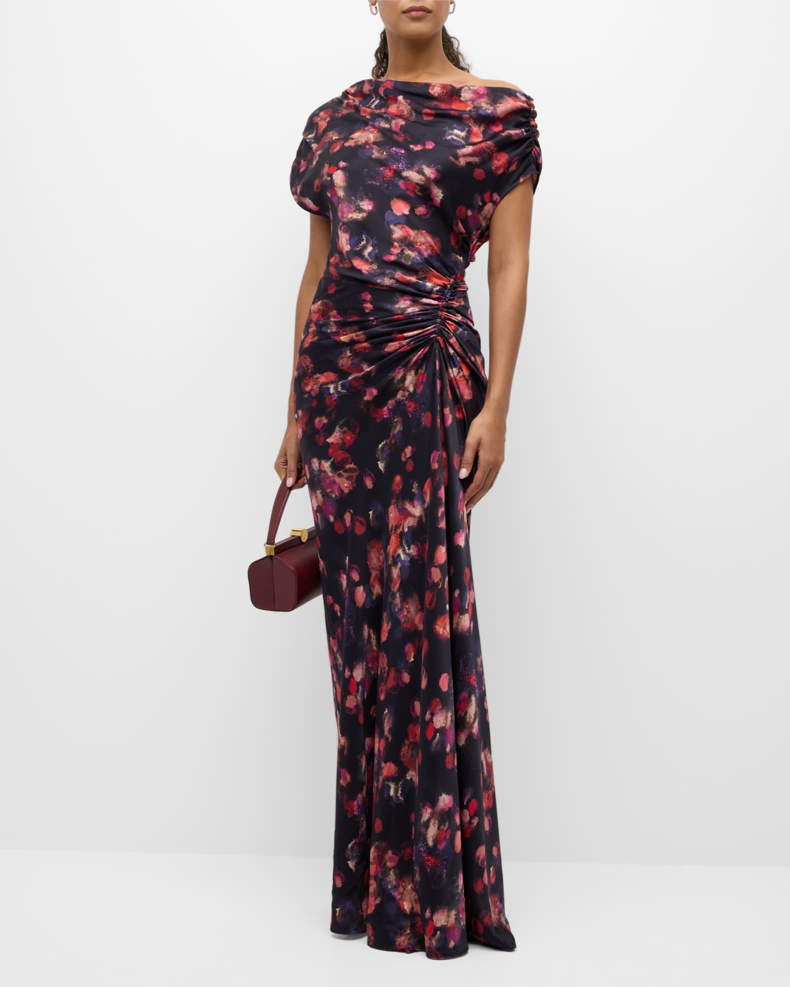 Draped Satin Poppy Gown 1