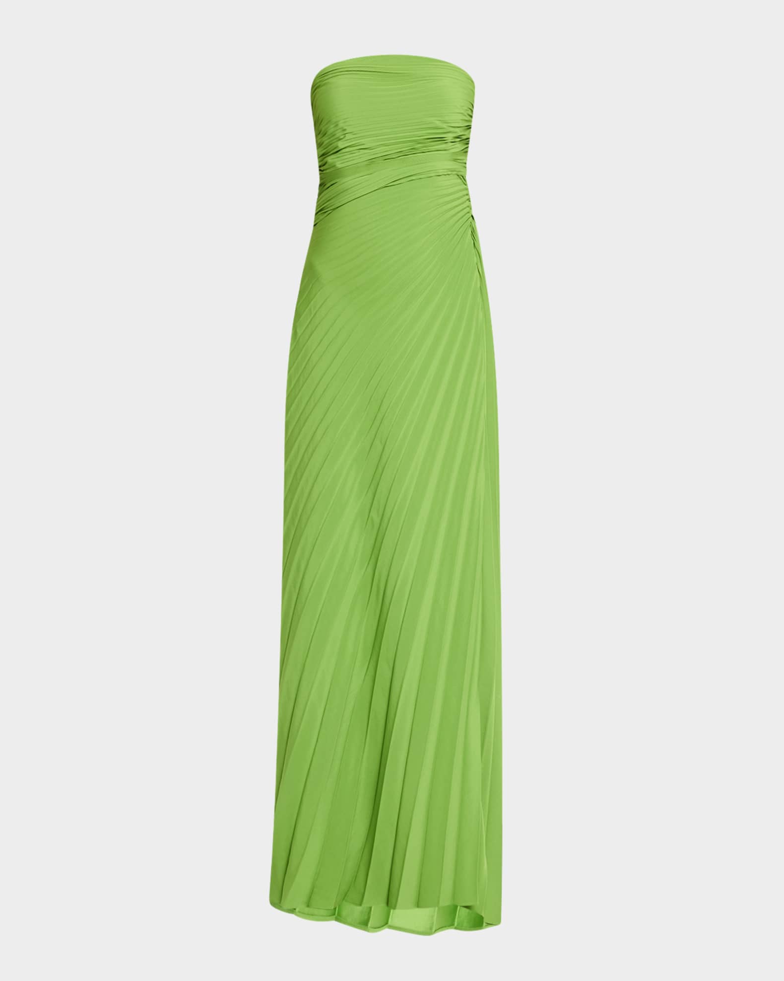 Bianca Pleated Strapless Gown 0