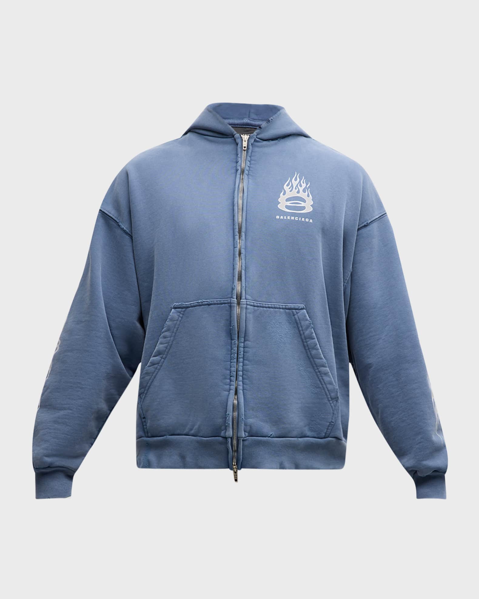 Balenciaga teal hoodie top