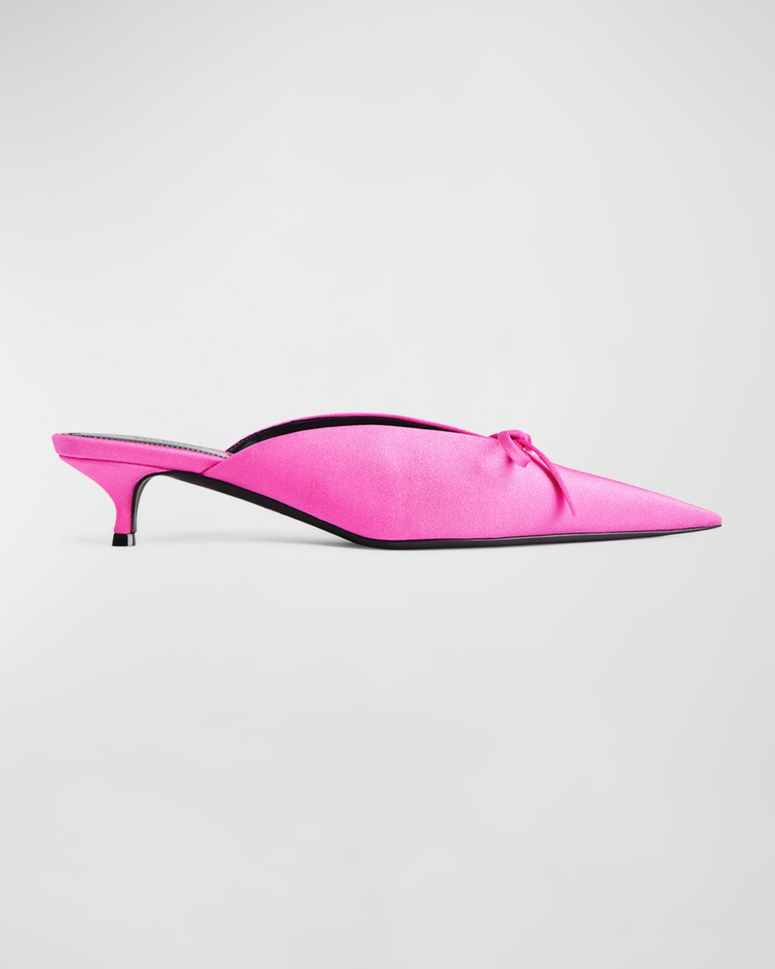 Knife Spandex Bow Mule Pumps 0