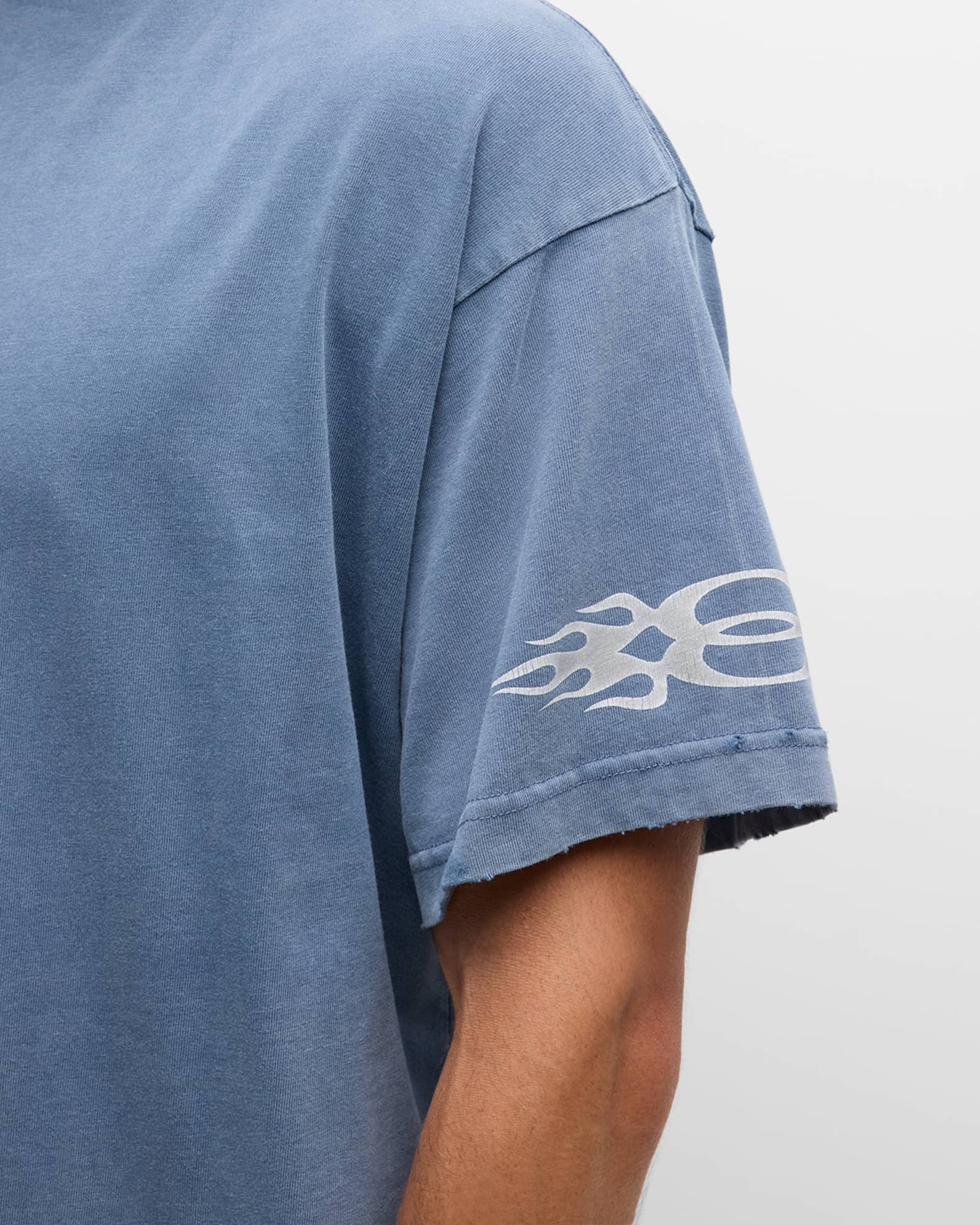 Balenciaga Men's Burning Unity Oversized T-Shirt | Neiman Marcus