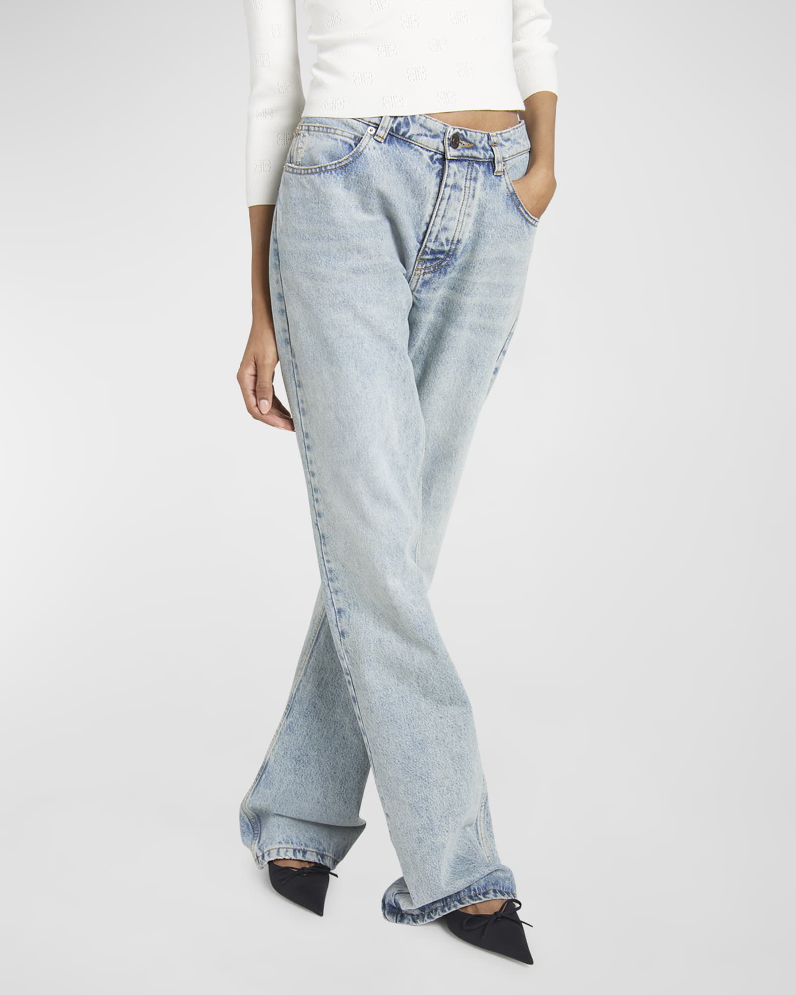 ボトムスその他 Balenciaga Low-waisted blue jeans Balenciaga Low-waisted blue jeans | TheDoubleF