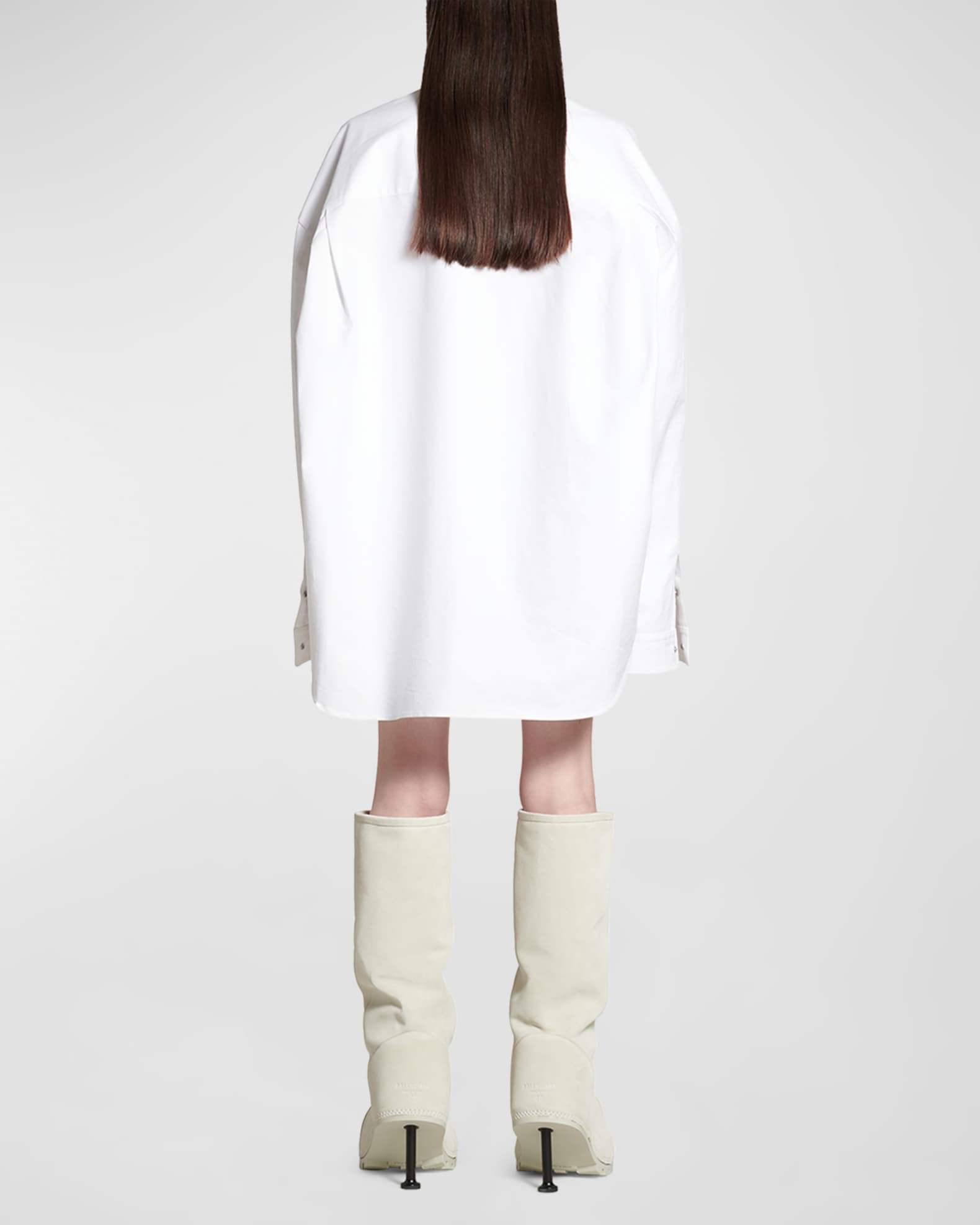 【BALENCIAGA】OUTERWEAR SHIRT LARGE FIT アウターウェアシャツ Balenciaga Outerwear Shirt Large Fit | Neiman Marcus