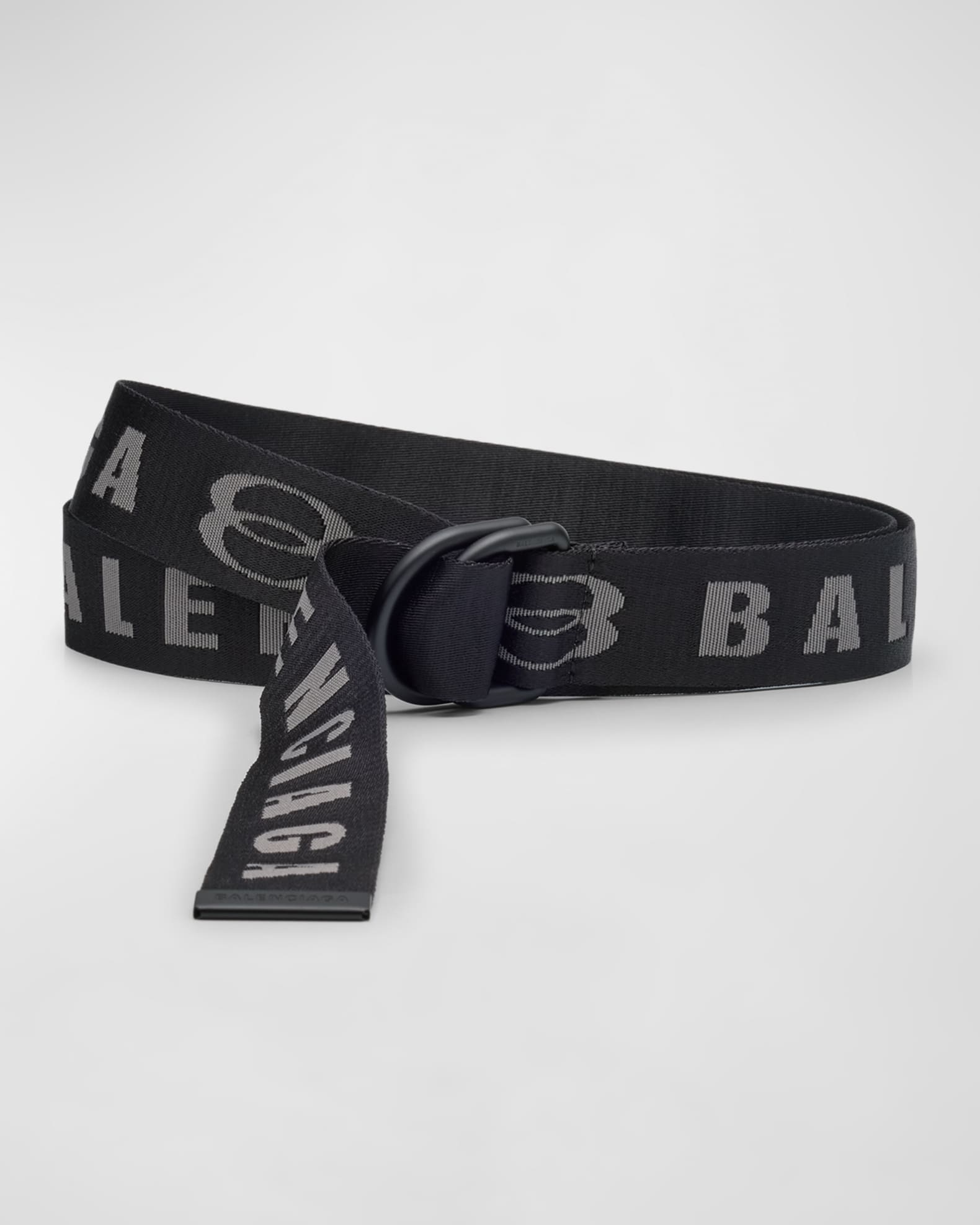 Men's Webbing Logo D-Ring Belt