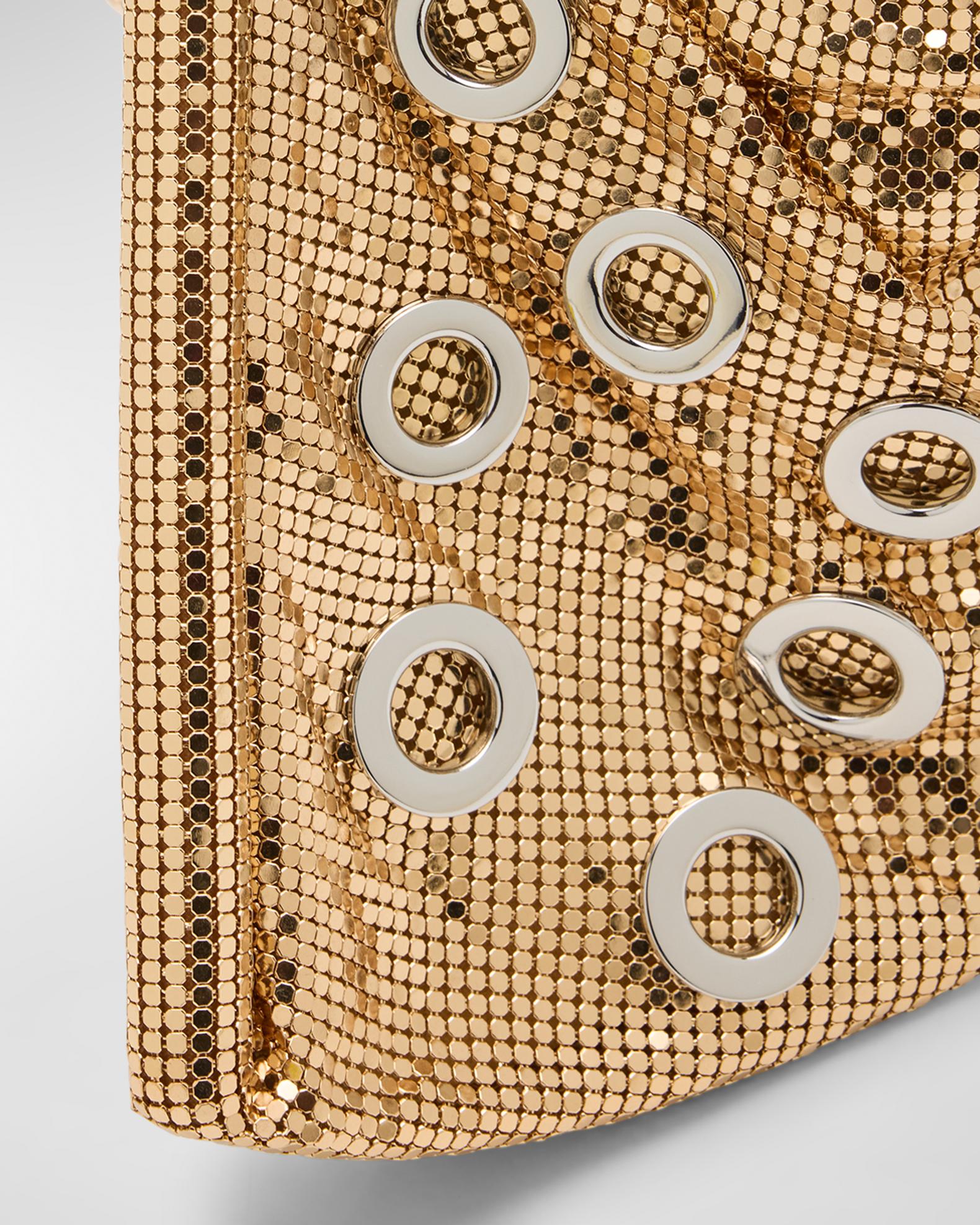 Sac De Soirée PACO RABANNE Pixel Tube En Métal Doré | Neuf Avec Étiquettes