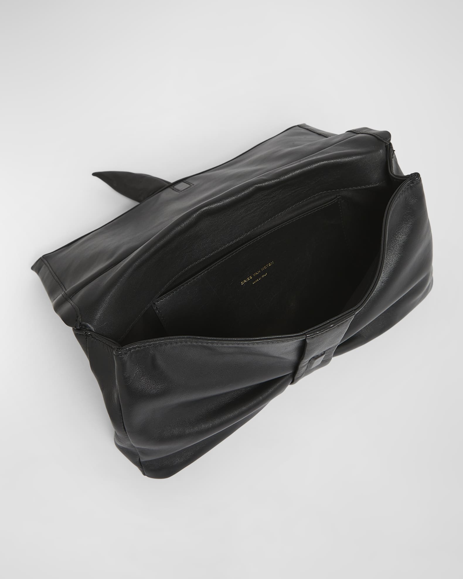 Dries Van Noten Leather Knot Clutch Bag | Neiman Marcus