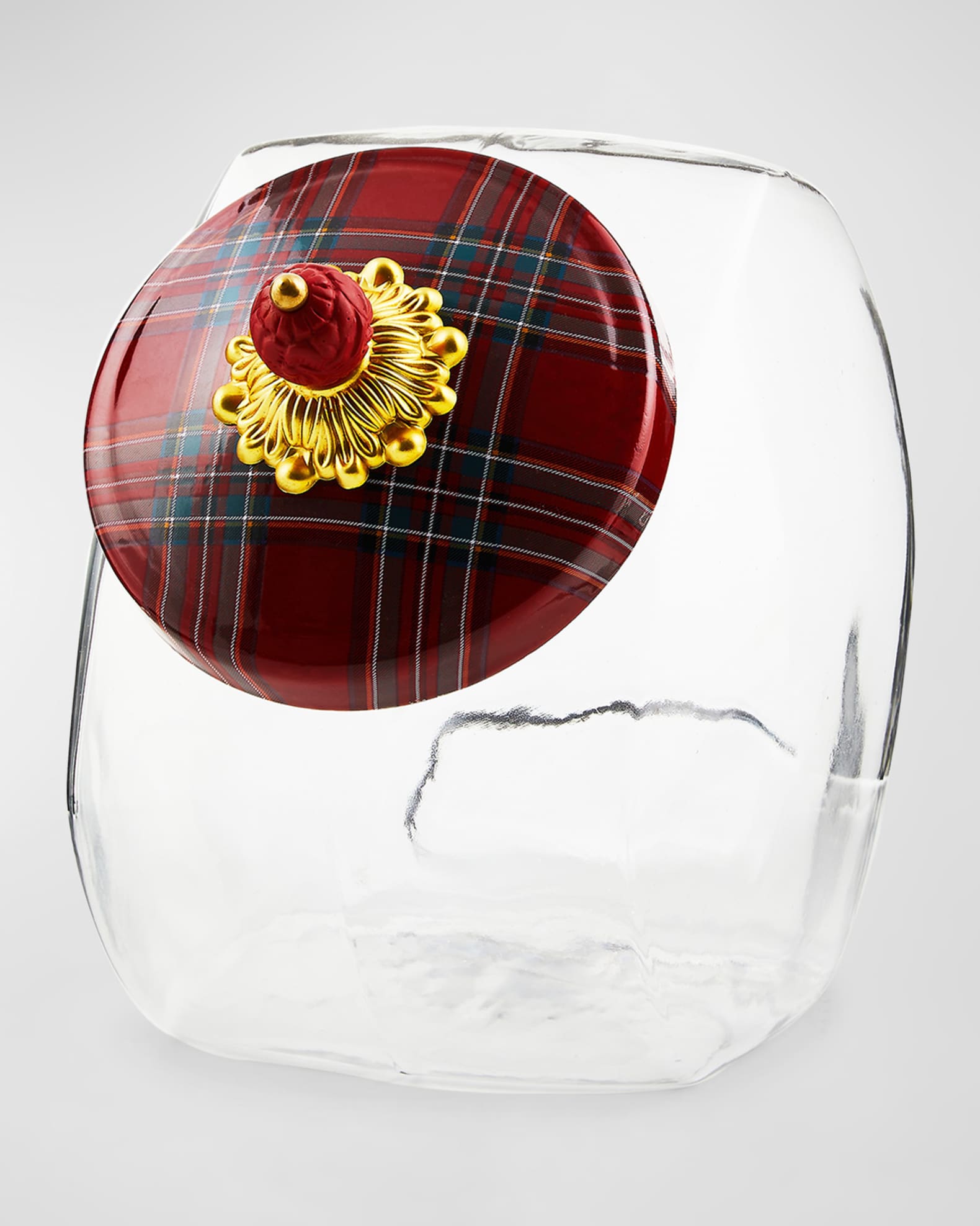 Cookie Jar with Red Tartan Lid 0