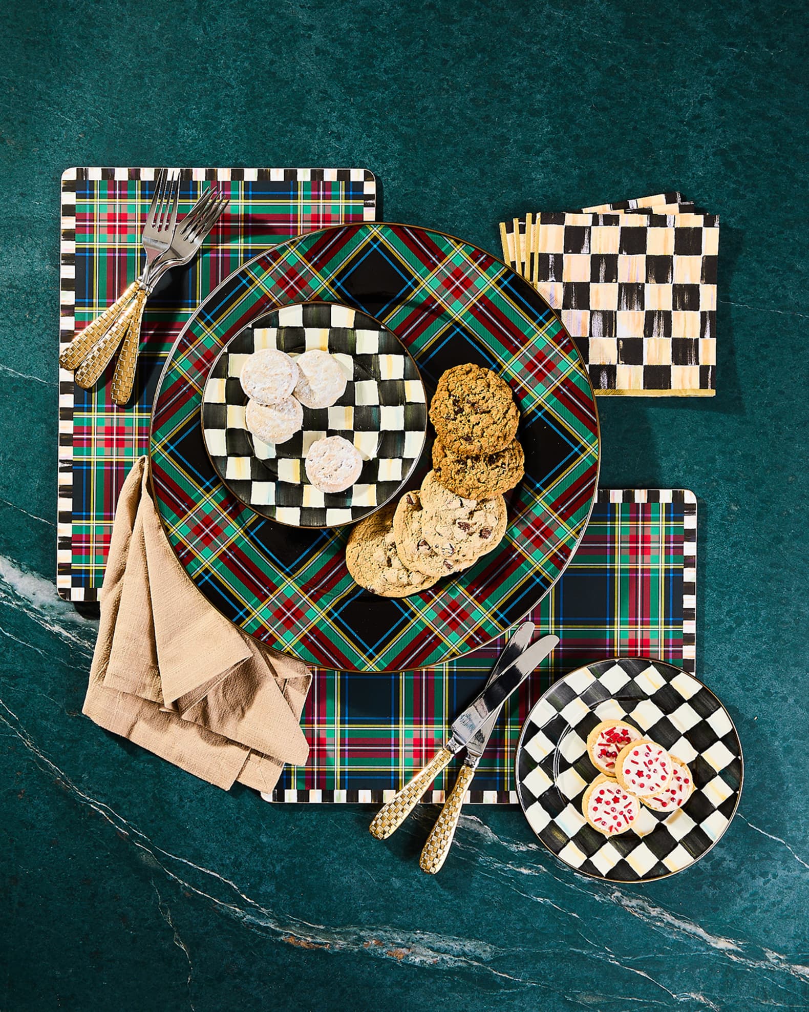 Tartan Black Serving Platter 1