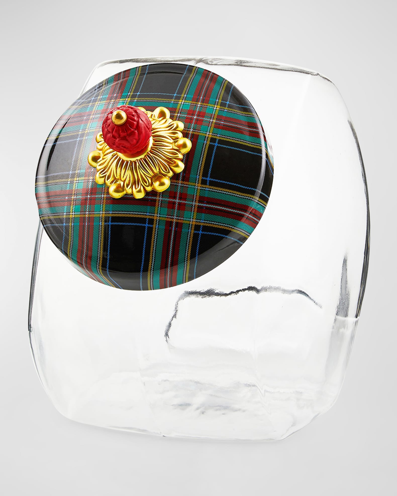 Cookie Jar with Black Tartan Lid 0