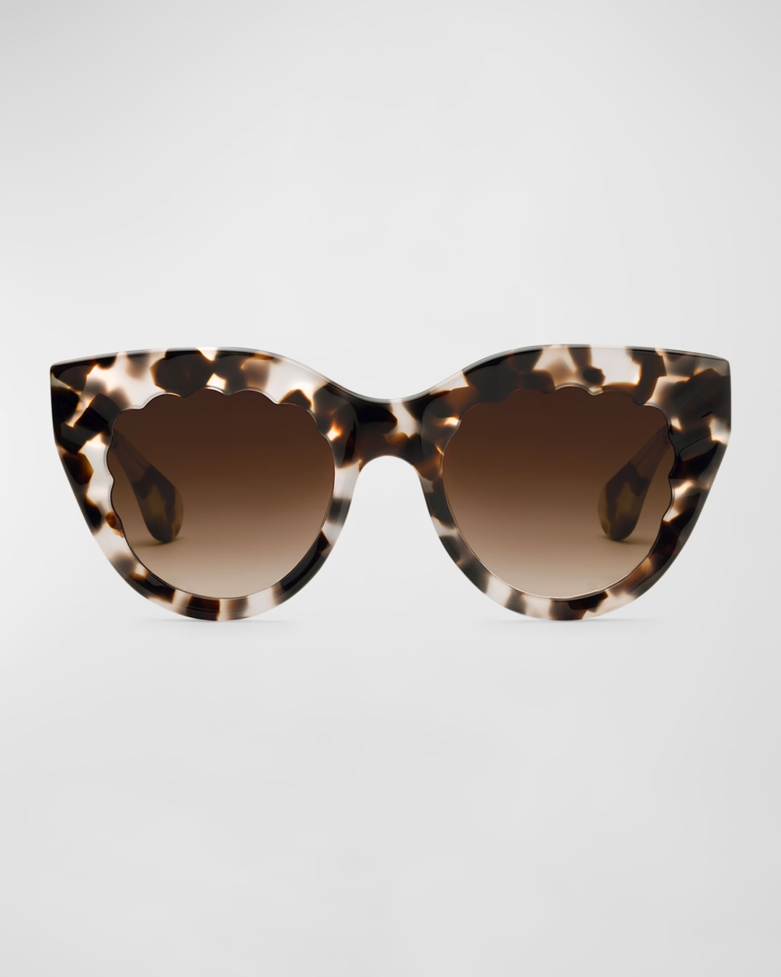 KREWE Charlotte Tortoise Acetate Cat-Eye Sunglasses