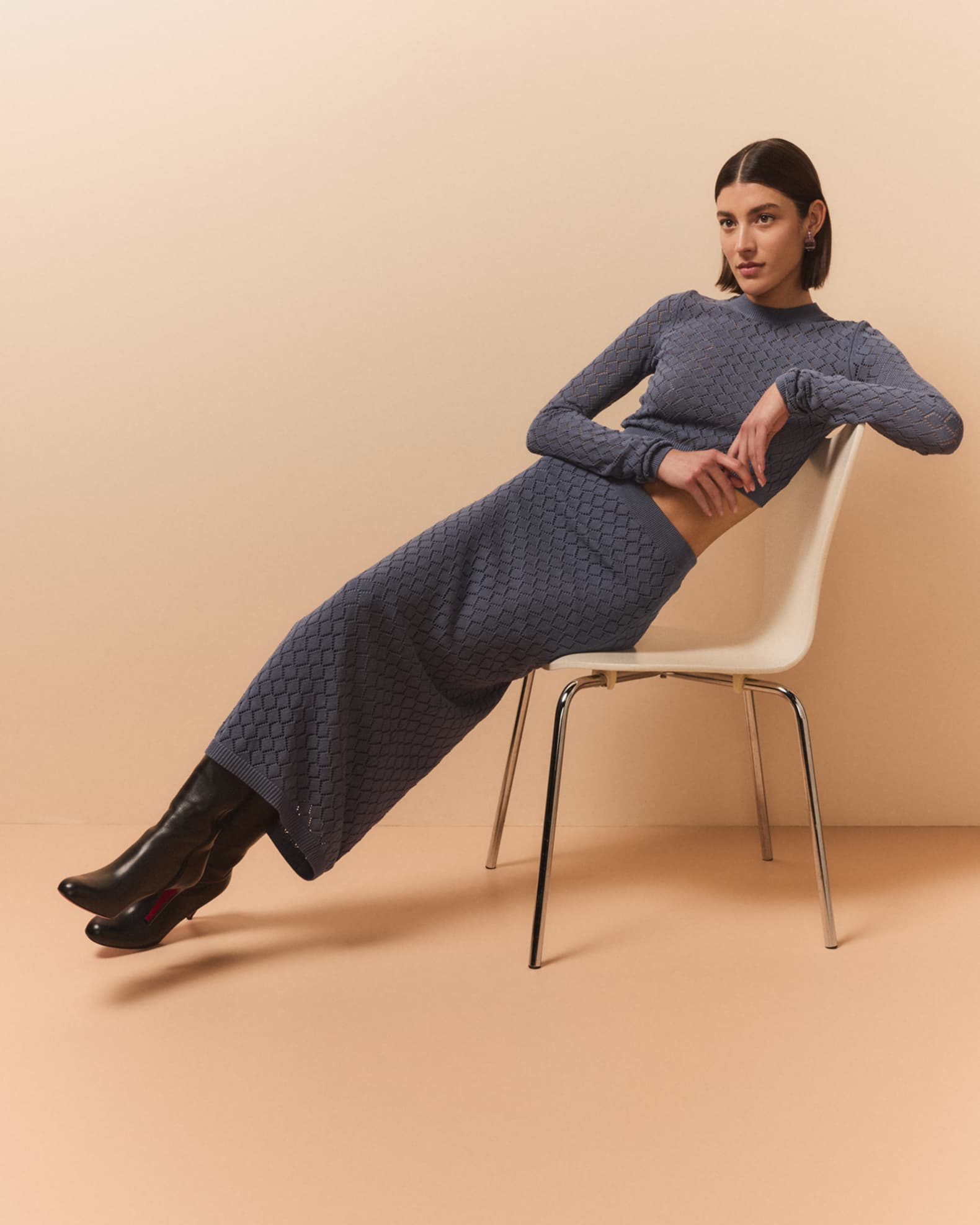 Addison Pointelle Knit Skirt
