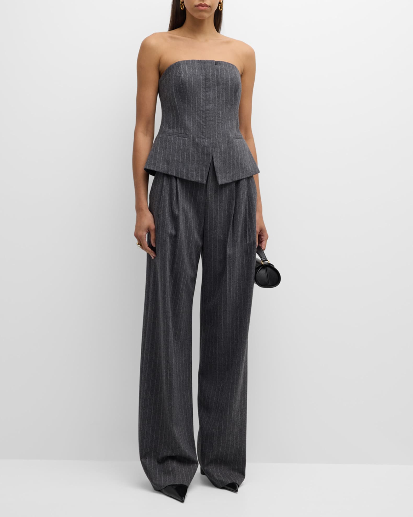 Renee Strapless Pinstripe Top 1