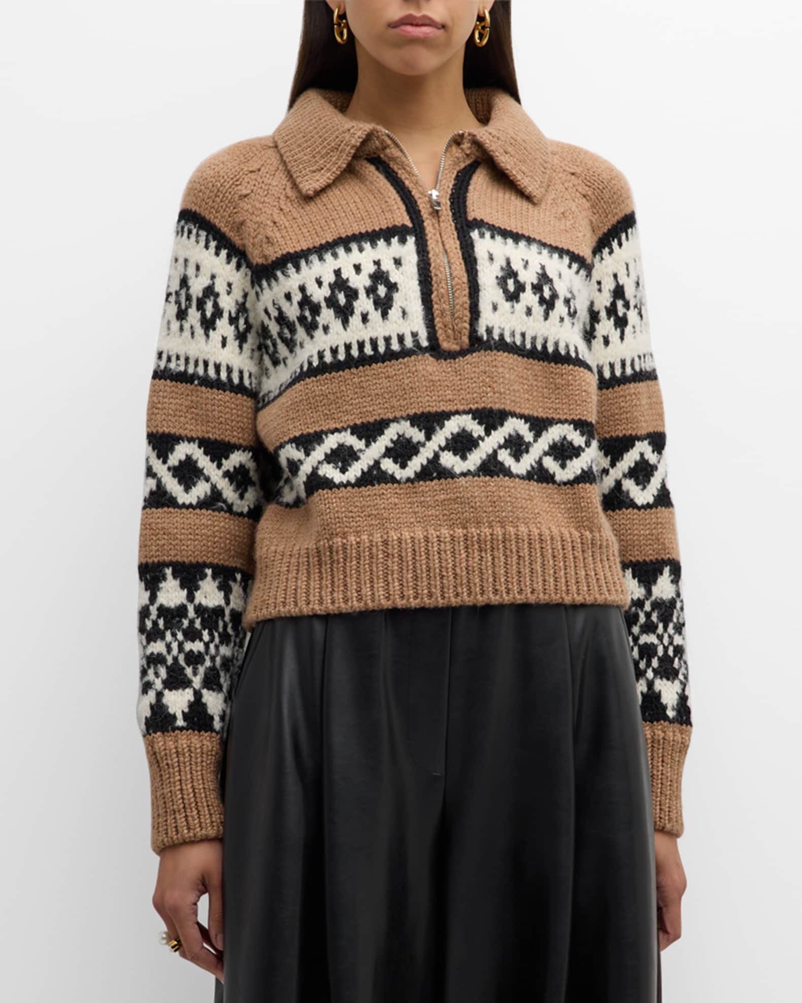 Carter Fair Isle Quarter Zip Sweater